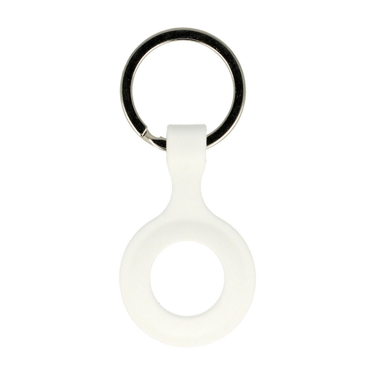 cofi1453 Schlüsselanhänger Silikon Case Tracker Weiß Case Tasche AirTag Cover Apple Cover AirTag Schutz Hülle für Schlüsselanhänger