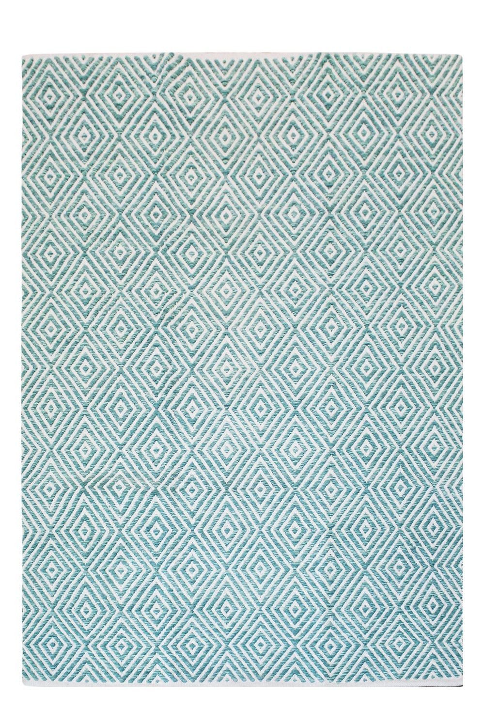 Teppich Boss Teppich Flachgewebe Teppich Amalia 310 - Türkis, rechteckig, Höhe: 7 mm