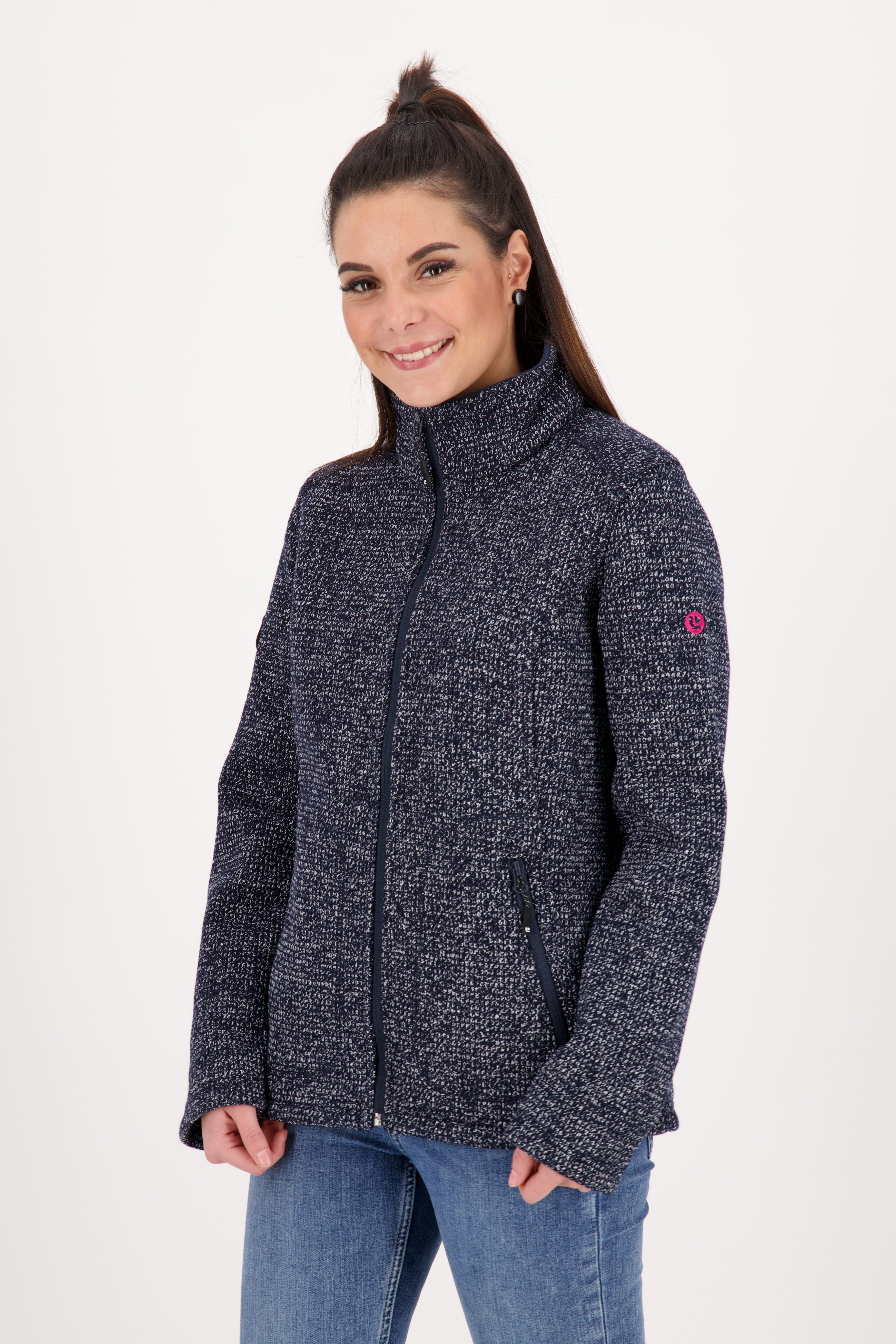 DEPROC Active Strickfleecejacke KITTOBE LAKE WOMEN Kontrastreissverschluss black | Übergangsjacken