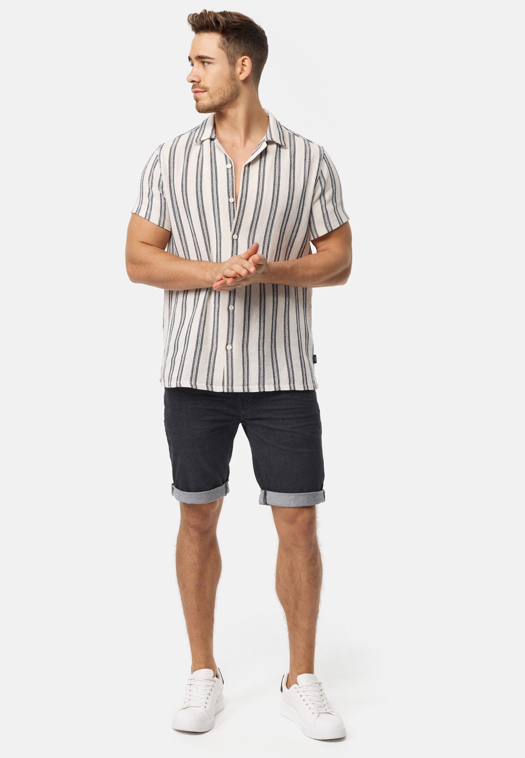 Indicode Jeansshorts Herren INDanny Jeans Shorts Herrenshorts aus elastischer Baumwoll-Qualität