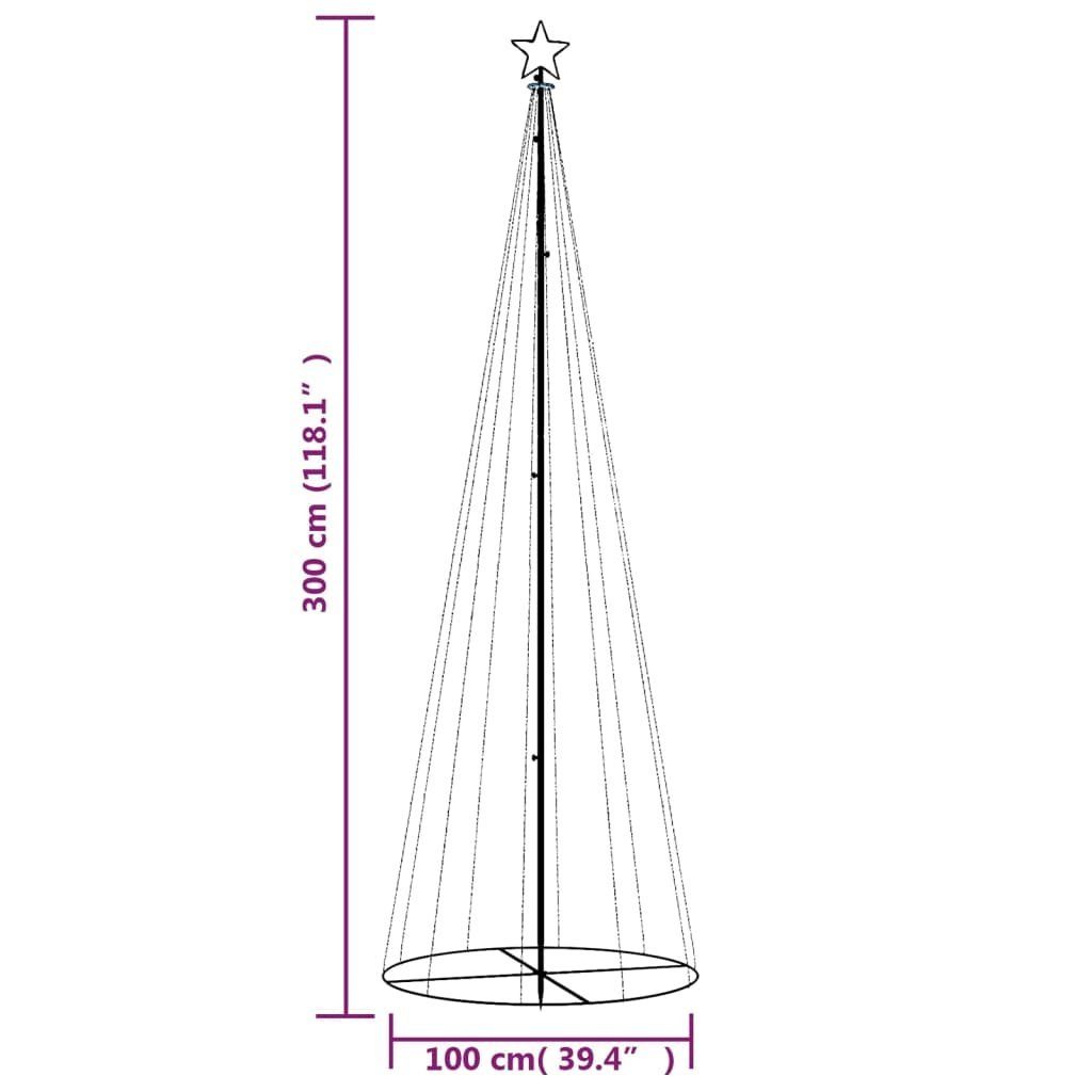 vidaXL LED Baum LED-Weihnachtsbaum Kegelform cm 310 Warmweiß LEDs 100x300