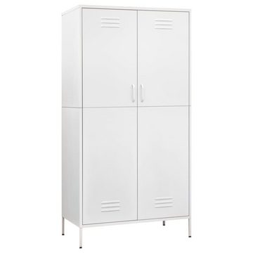 furnicato Kleiderschrank Weiß 90x50x180 cm Stahl (1-St)