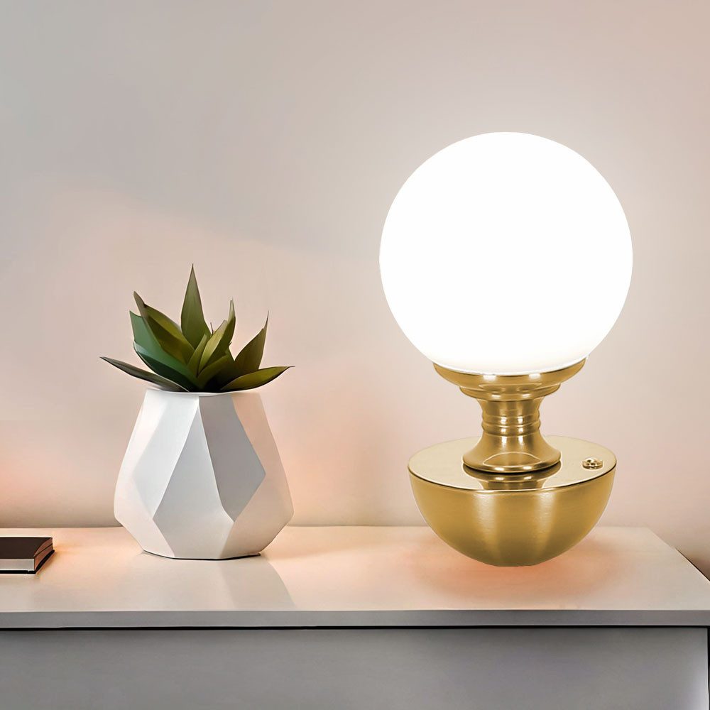 GLOBO LIGHTING LED Tischleuchte, Leuchtmittel inklusive, Kaltweiß, Warmweiß, Neutralweiß, Tageslichtweiß, Farbwechsel, Tischleuchte LED Tischlampe Touchdimmer Beistelllampe