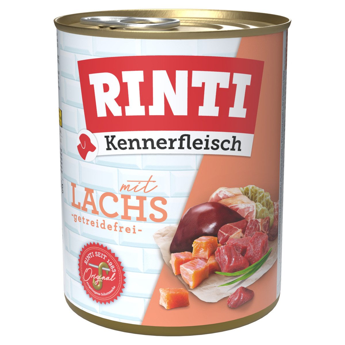 Rinti Hunde-Nassfutter Kennerfleisch-Fleisch Lachs 800 g