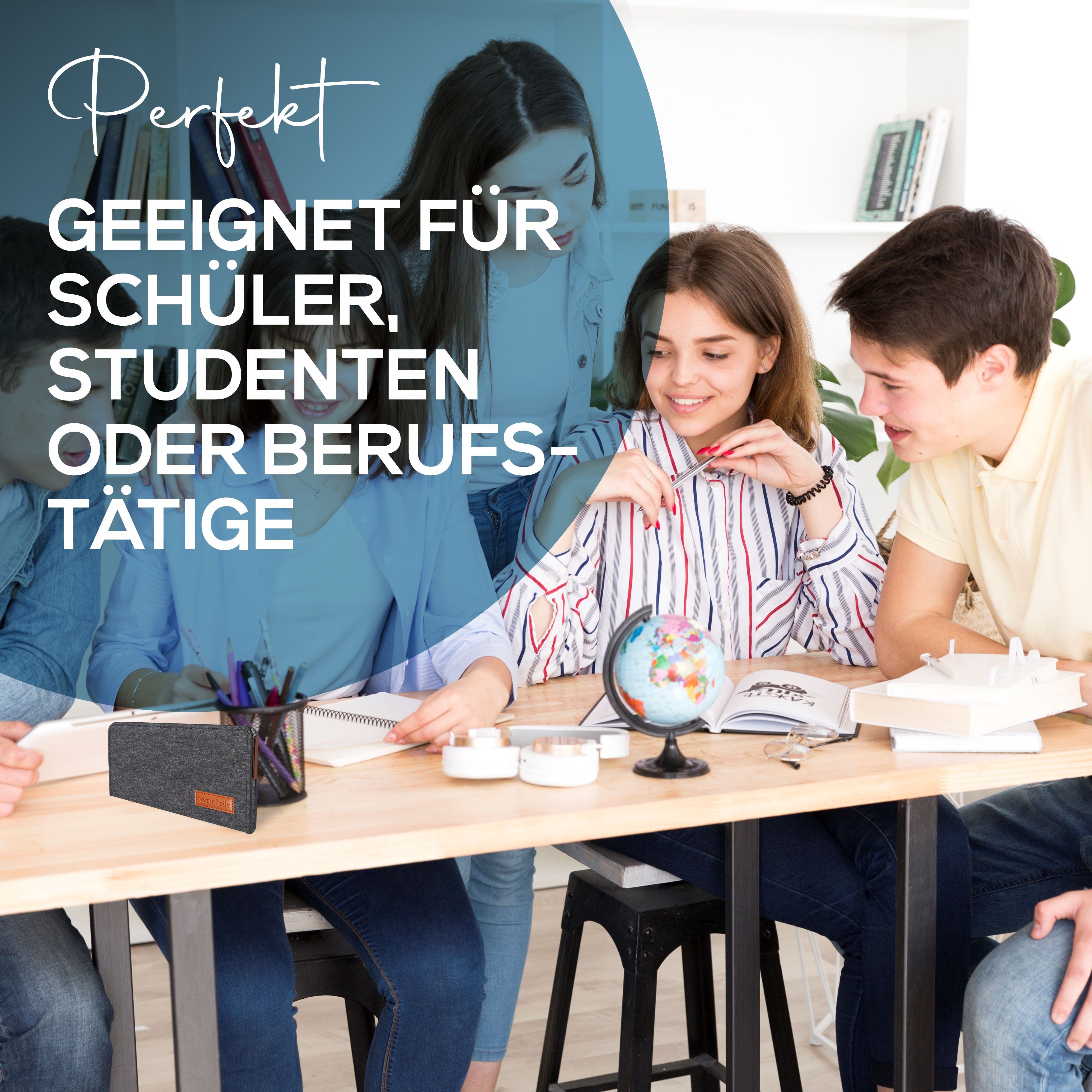 wortek Federmäppchen Filz Federmäppchen, 3fach, 1x Federmappe Mäppchen, 1x Schlampermäppche, (Set, 3-teilig), Filztaschen Etui Mäppchen für Schule & Büro – Bild 5 von 5