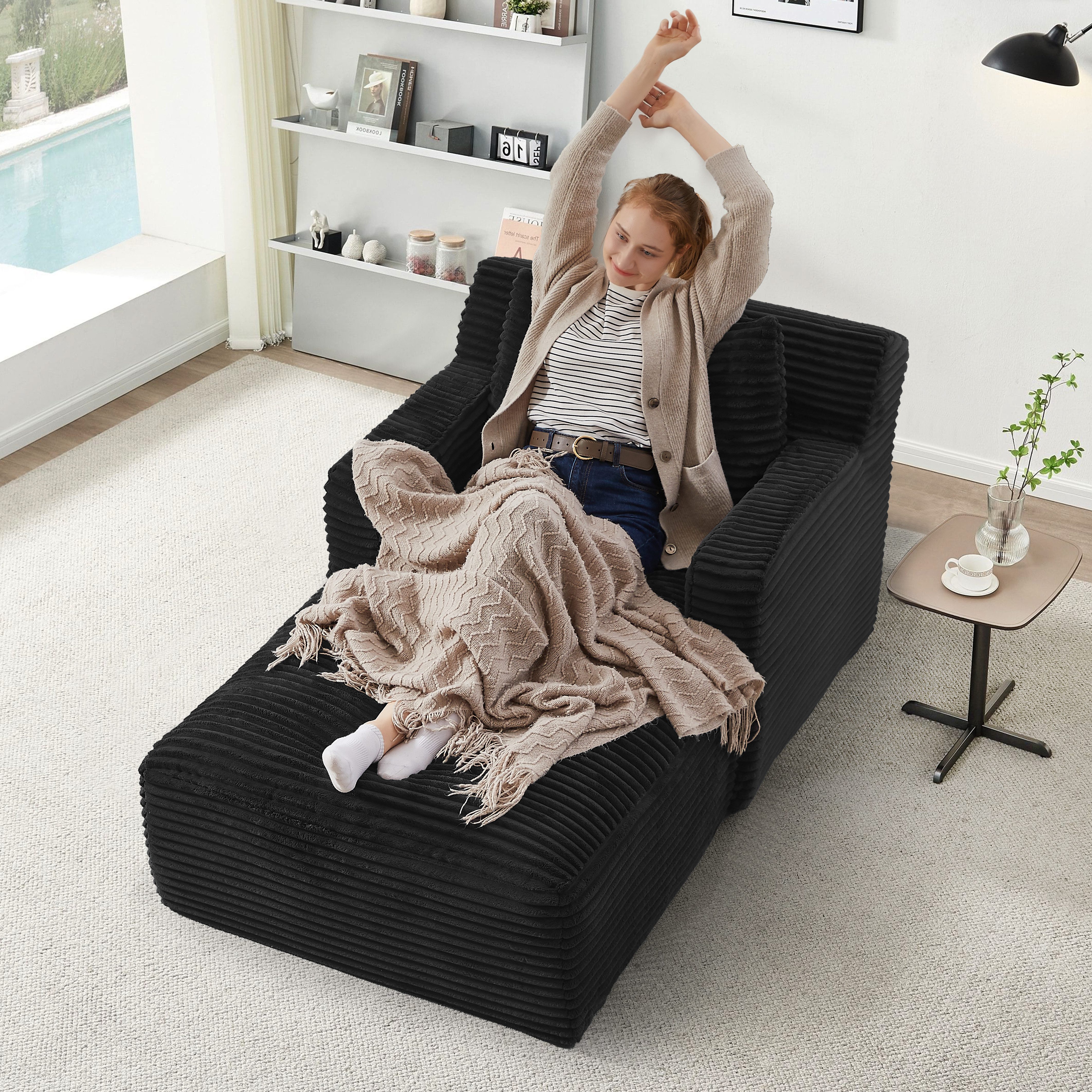 BlingBin Loungesofa Modernes Chaiselongue Sofa Chaiselongue-Sofa aus Cord, günstig online kaufen