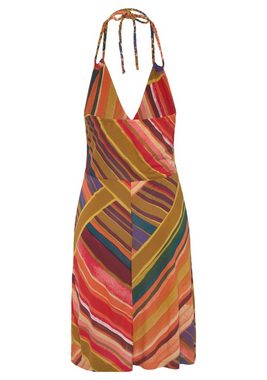 LASCANA Neckholderkleid mit Alloverdruckund Cut-Out am Ausschnitt, Sommerkleid, Strandkleid