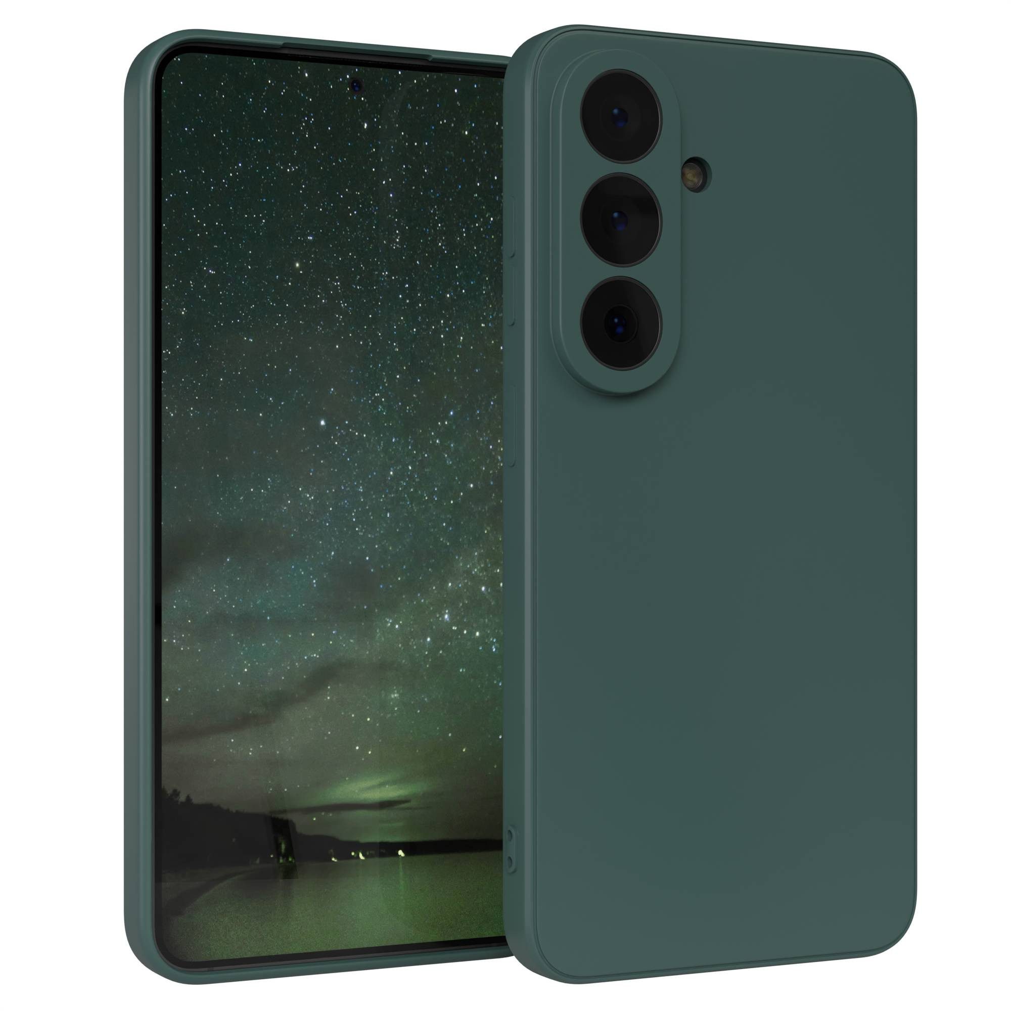 EAZY CASE Handyhülle TPU Hülle für Samsung Galaxy S26 6,3 Zoll, Silikon Schutzhülle mit Kameraschutz kratzfestes Bumper Nachtgrün
