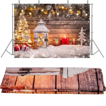 Juoungle Hintergrundtuch Hintergrund Weihnachten, Kamin Strumpf, Weihnachtsbaum Hintergründe