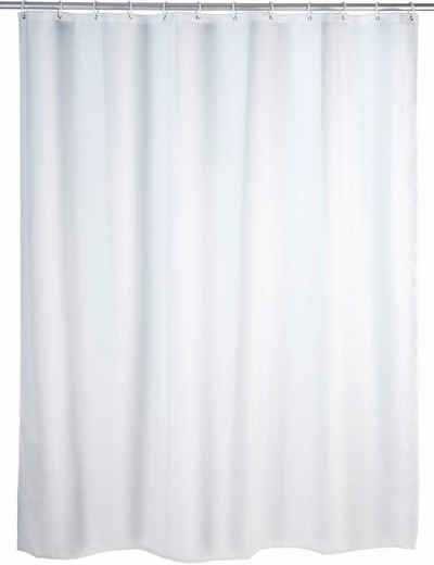 WENKO Duschvorhang Uni White Breite 180 cm, Höhe 200 cm, Polyester, waschbar