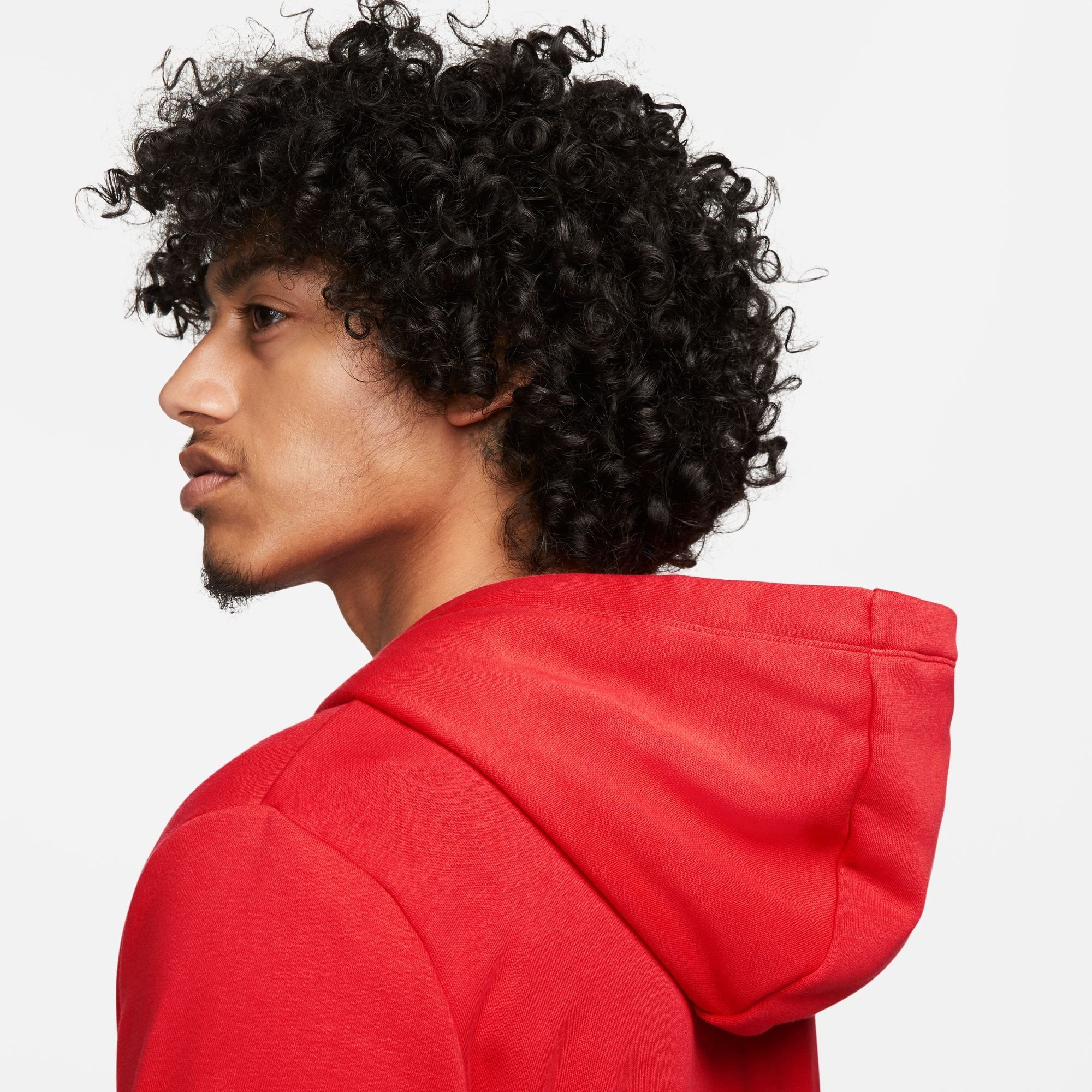 Nike Women's RED/WHITE Fleece Sportswear UNIVERSITY Full-Zip Club Hoodie Kapuzensweatjacke