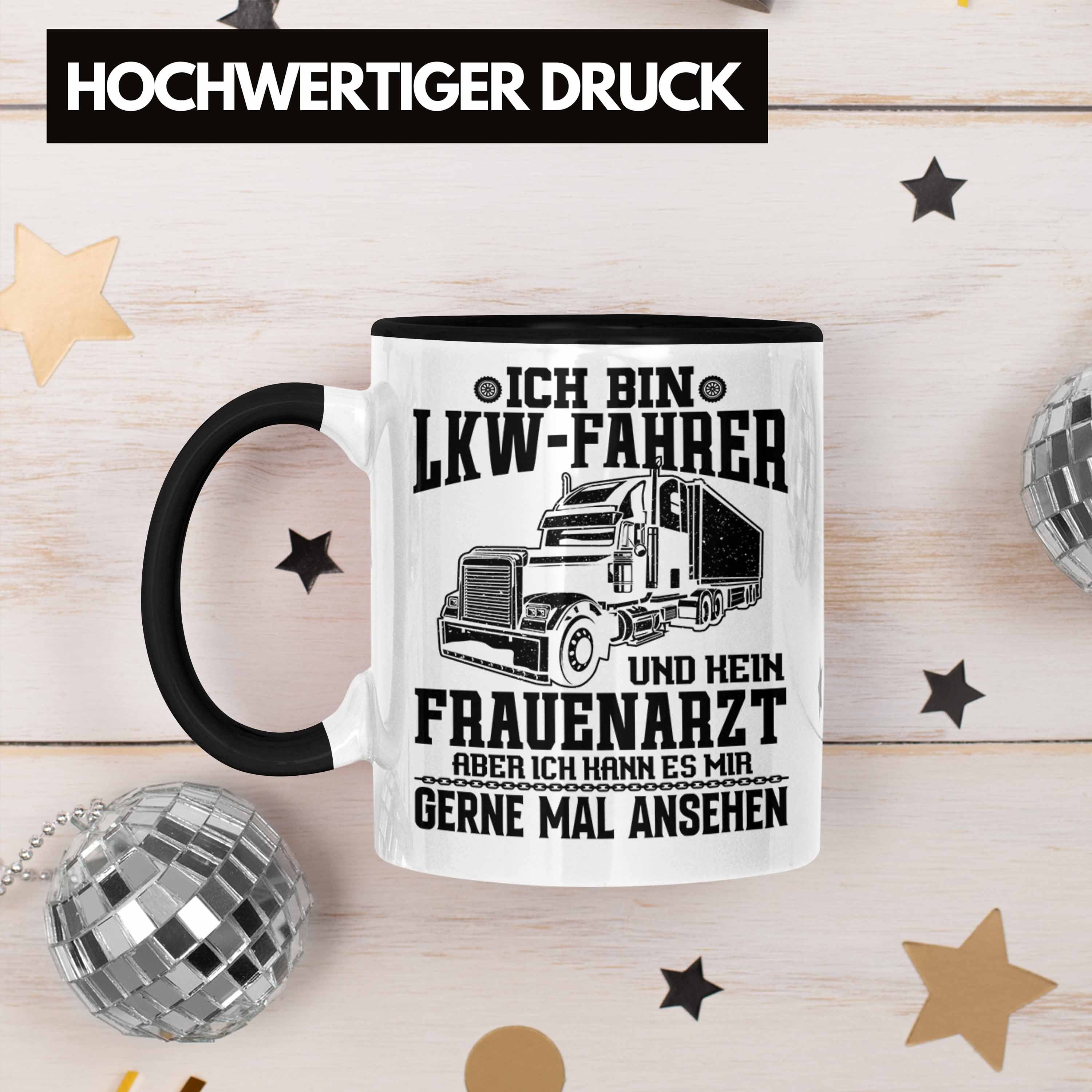 Trendation - Spruch Tasse Geschenk Männer LKW Fahren LKW Lustiger Fahrer Tasse Trendation Schwarz Geschenkidee für