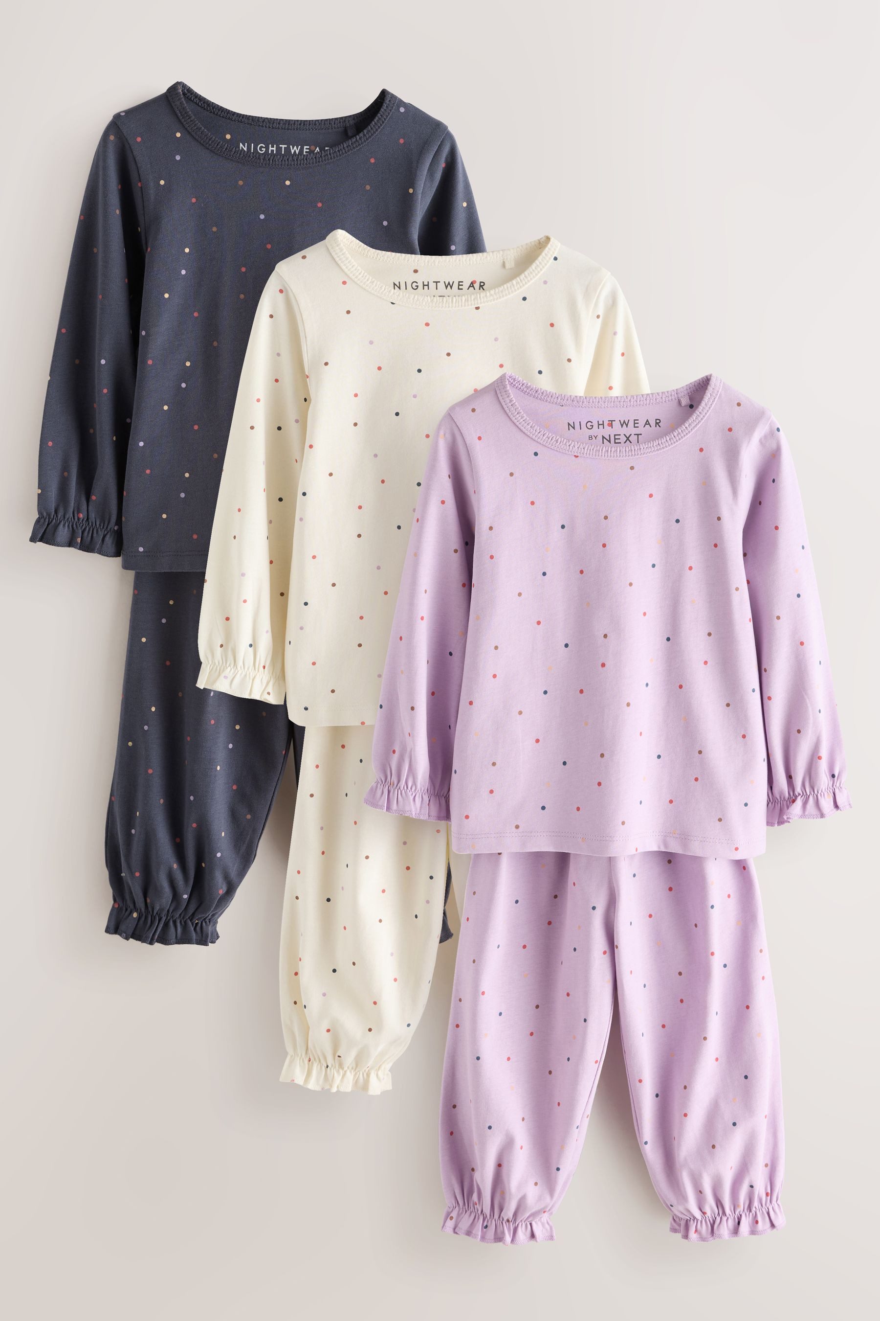 Next Pyjama Schlafanzug mit Jogginghose im 3er-Pack (6 tlg)