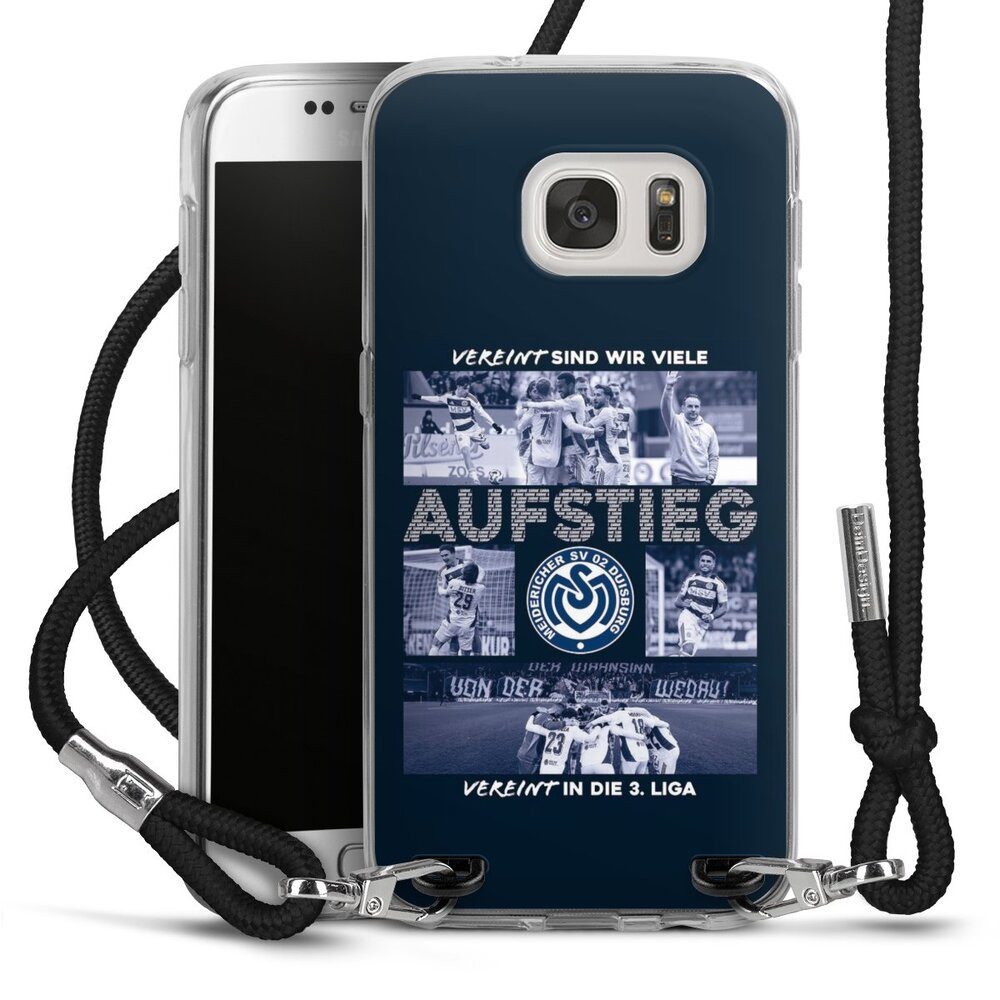 DeinDesign Handyhülle MSV Duisburg Aufstieg Offizielles Lizenzprodukt, Samsung Galaxy S7 Handykette Hülle mit Band Case zum Umhängen