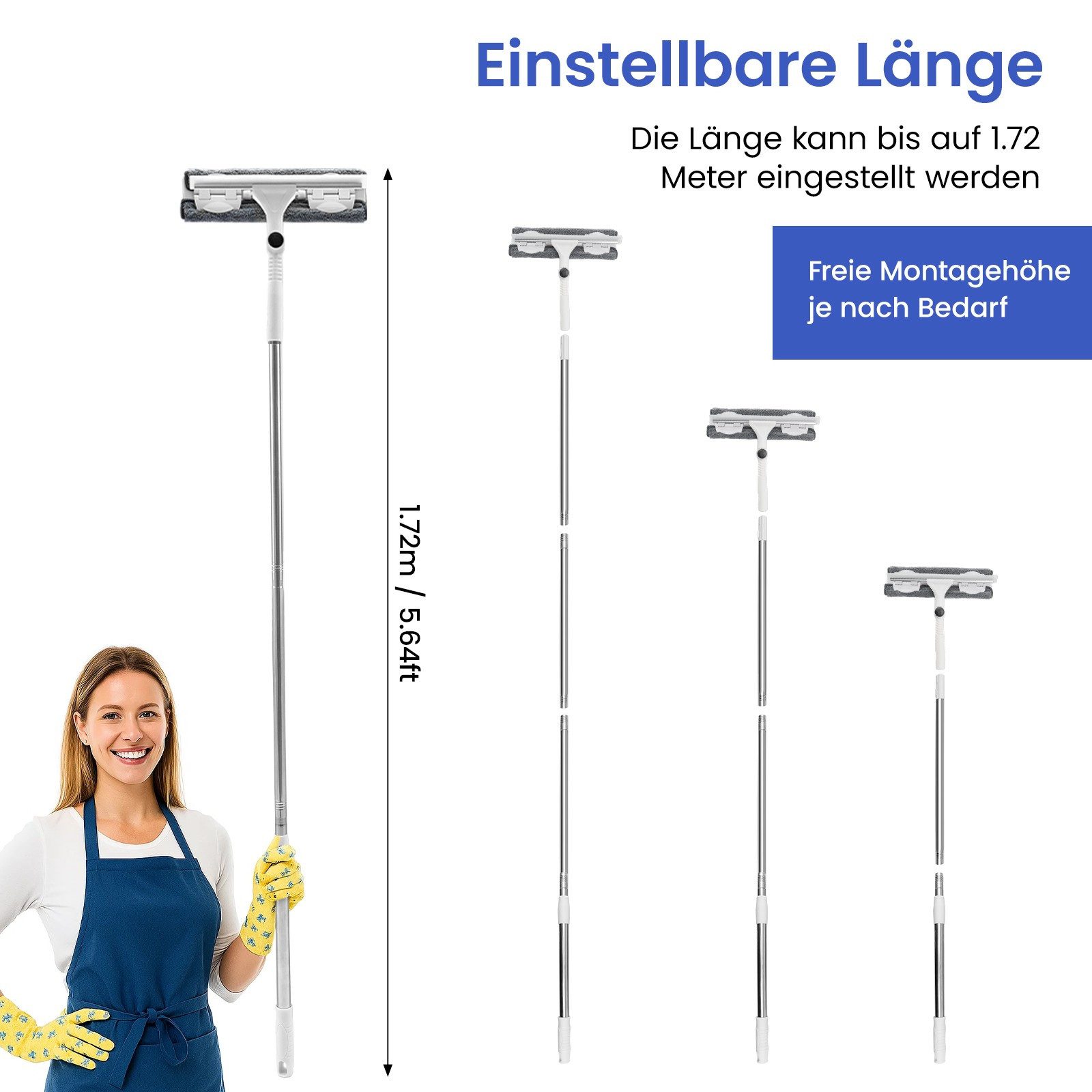 Youyijia Universalschere Fensterreinigungsklinge Duschschirmwaschmaschine Glasspiegel – Bild 4 von 5