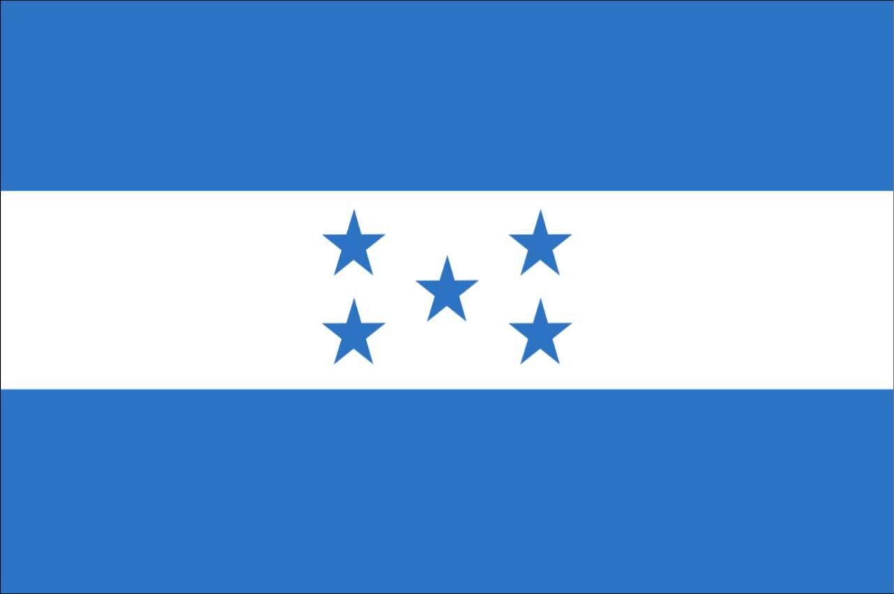 flaggenmeer Flagge Flagge Honduras mit Wappen 110 g/m² Querformat