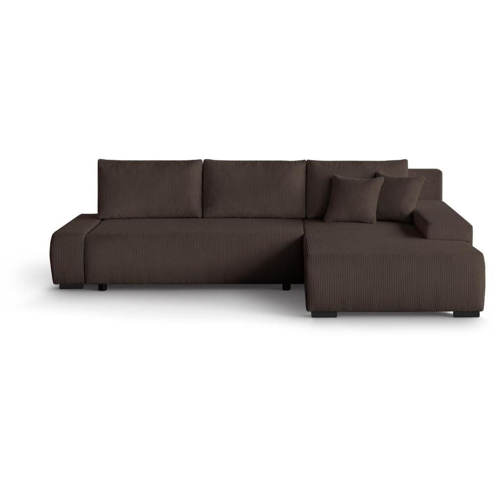 Beautysofa Ecksofa DRACO POSO L, mit Schlaffunktion, Bettkasten, Wellenfede günstig online kaufen