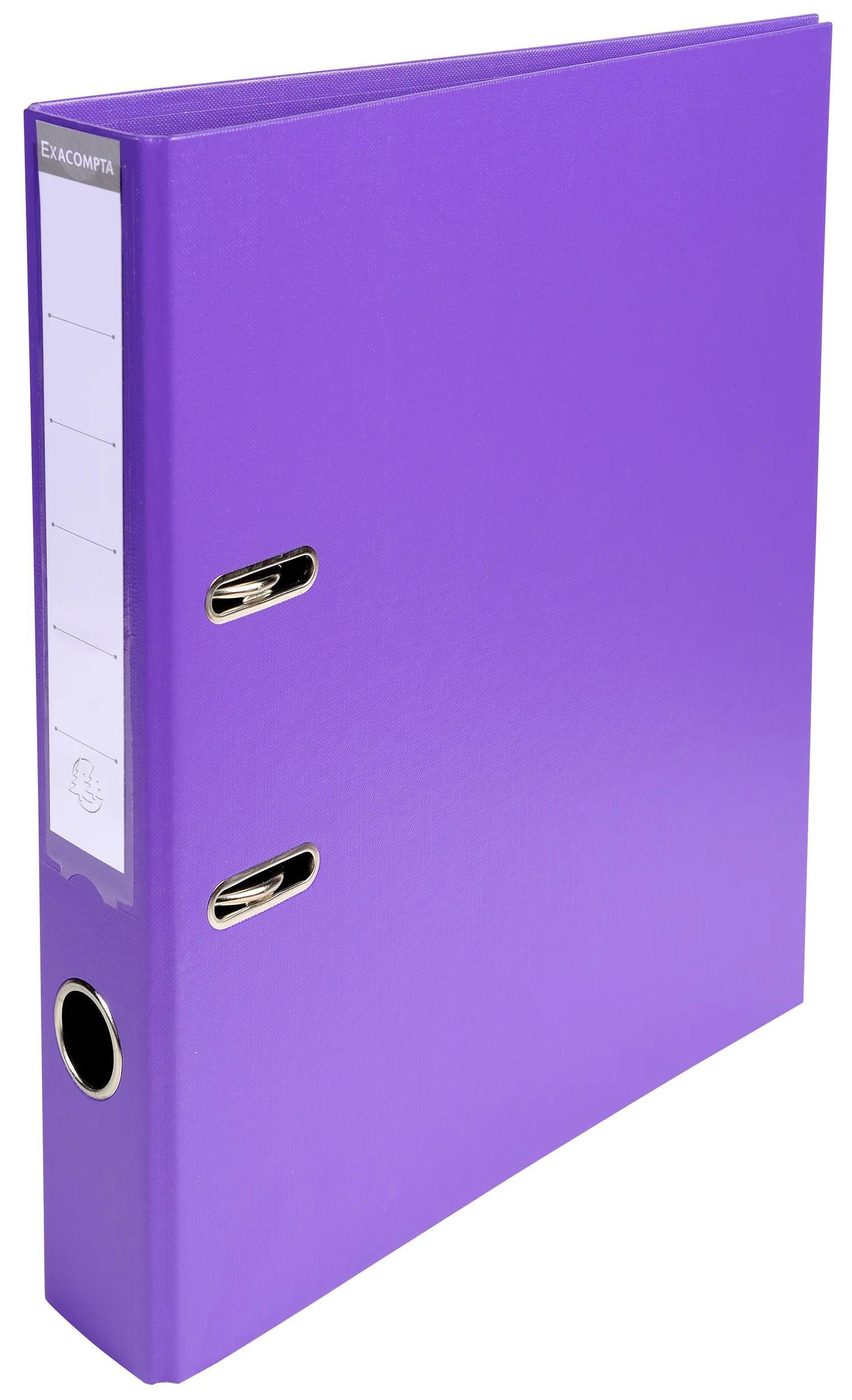 EXACOMPTA Aktenordner 10x Папки з файлами Prem'Touch PVC, Rücken 50mm, 32x29cm A4 Maxi, Lila, 53557E, Папки з файлами Kunststoff