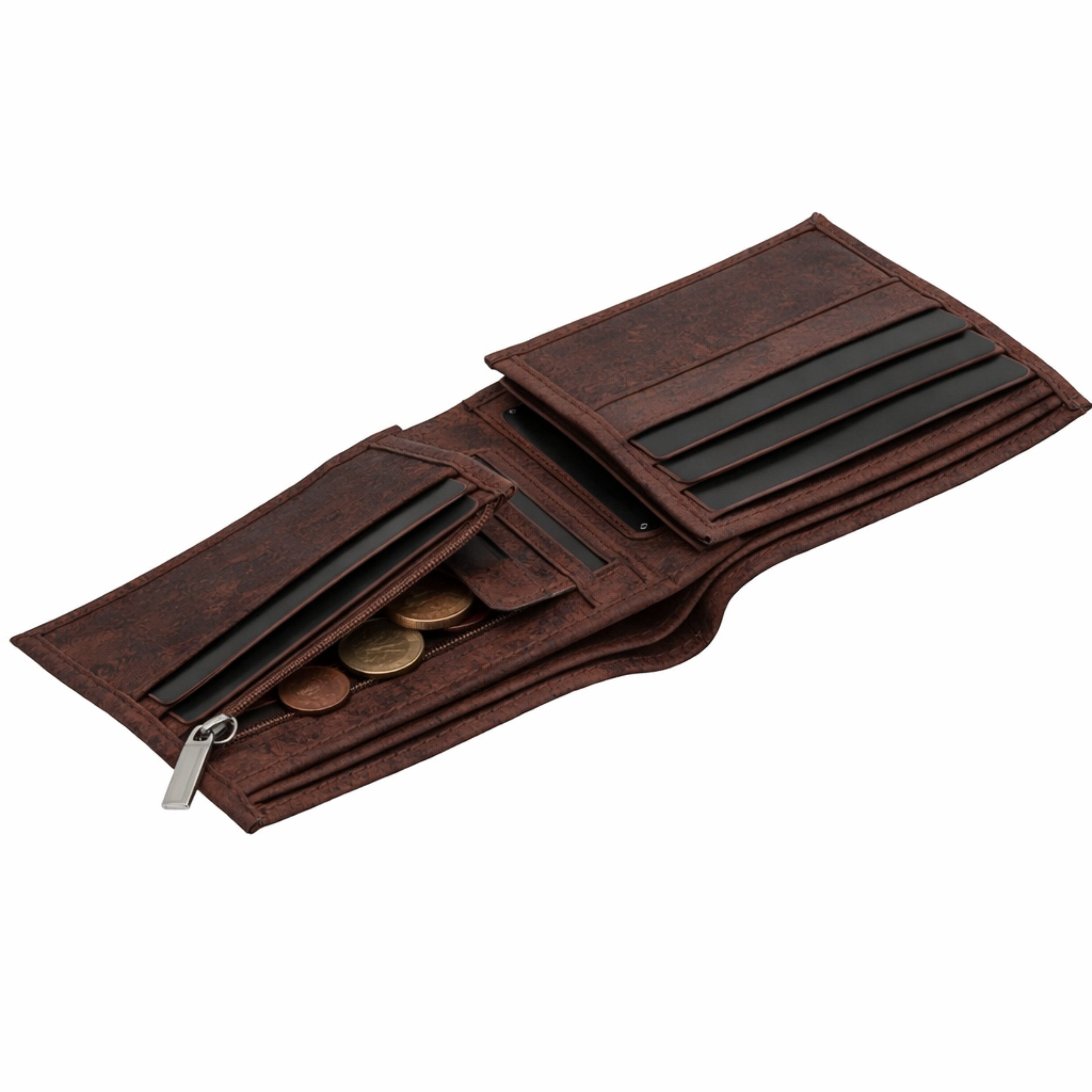 Simaru Geldbörse Leroy (Brieftasche, 1-tlg., aus Premium-Kork, vegan, wasserdicht), handgefertigt in Polen, Made in EU