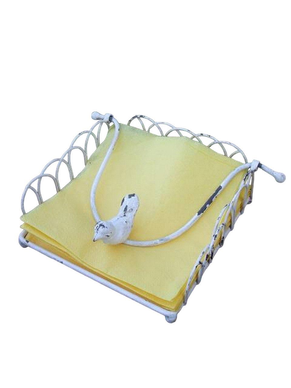 Deko-Impression Serviettenhalter Wunderschöner Serviettenhalter Serviettenständer Eisen weiß shabby, (1-tlg)