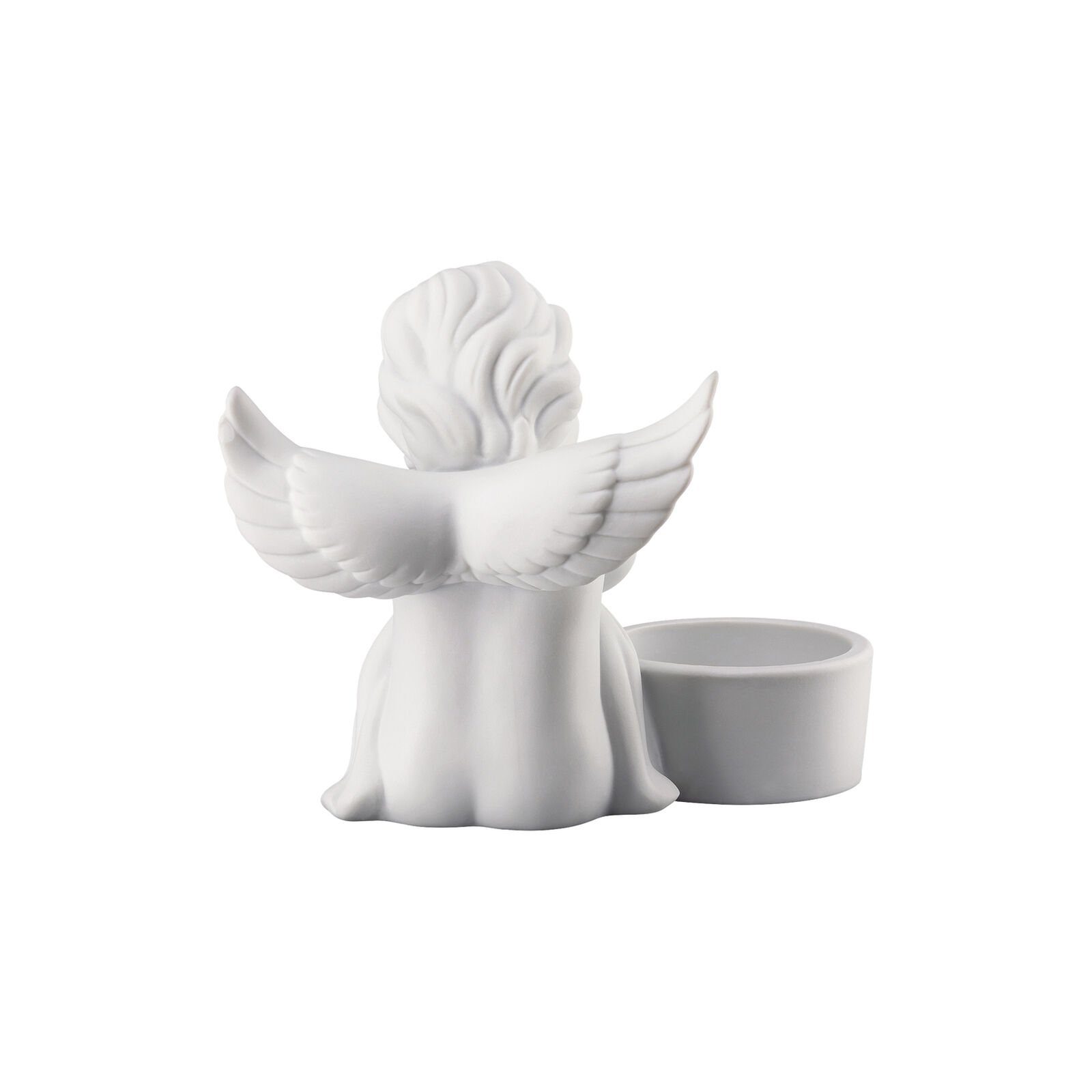 Rosenthal Teelichthalter Engel Tischlicht matt sitzend Weiß Engel