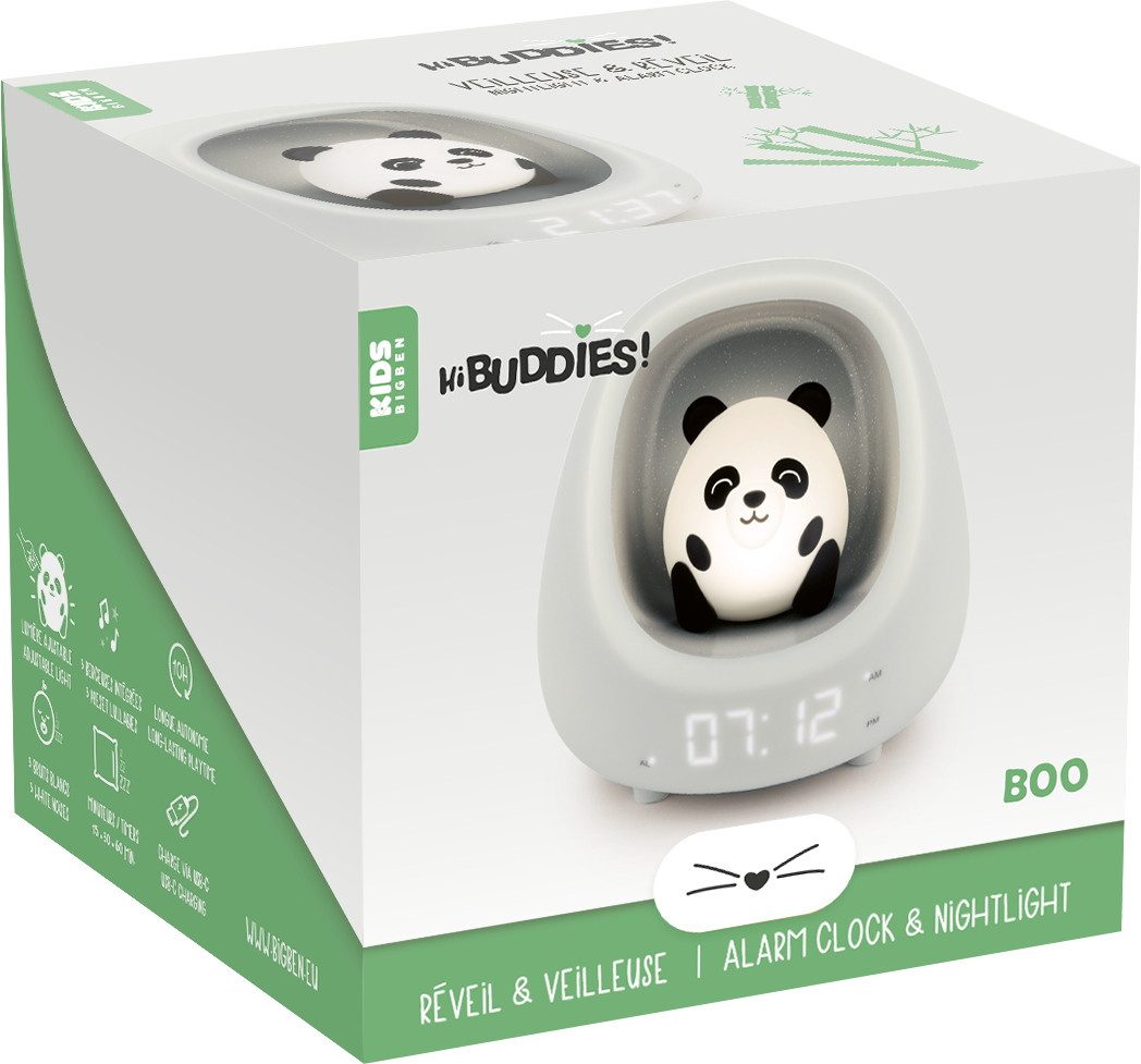 BigBen Kinderwecker Kids Wecker mit Nachtlicht Panda Nest MYKO Hi Buddies! AU390599