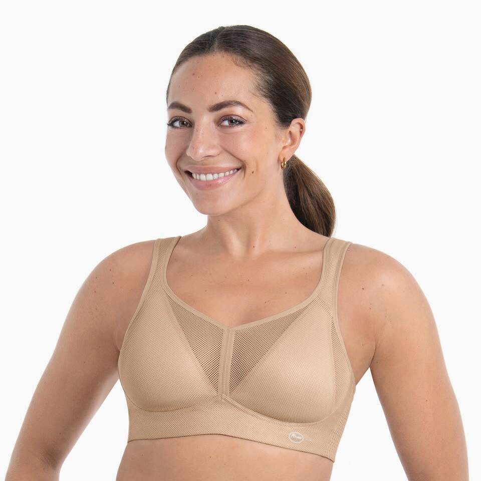 Anita Active Sport-BH Air Control Deltapad doppellagige Cups, gepolsterte Träger, mit Print, feminin, weich