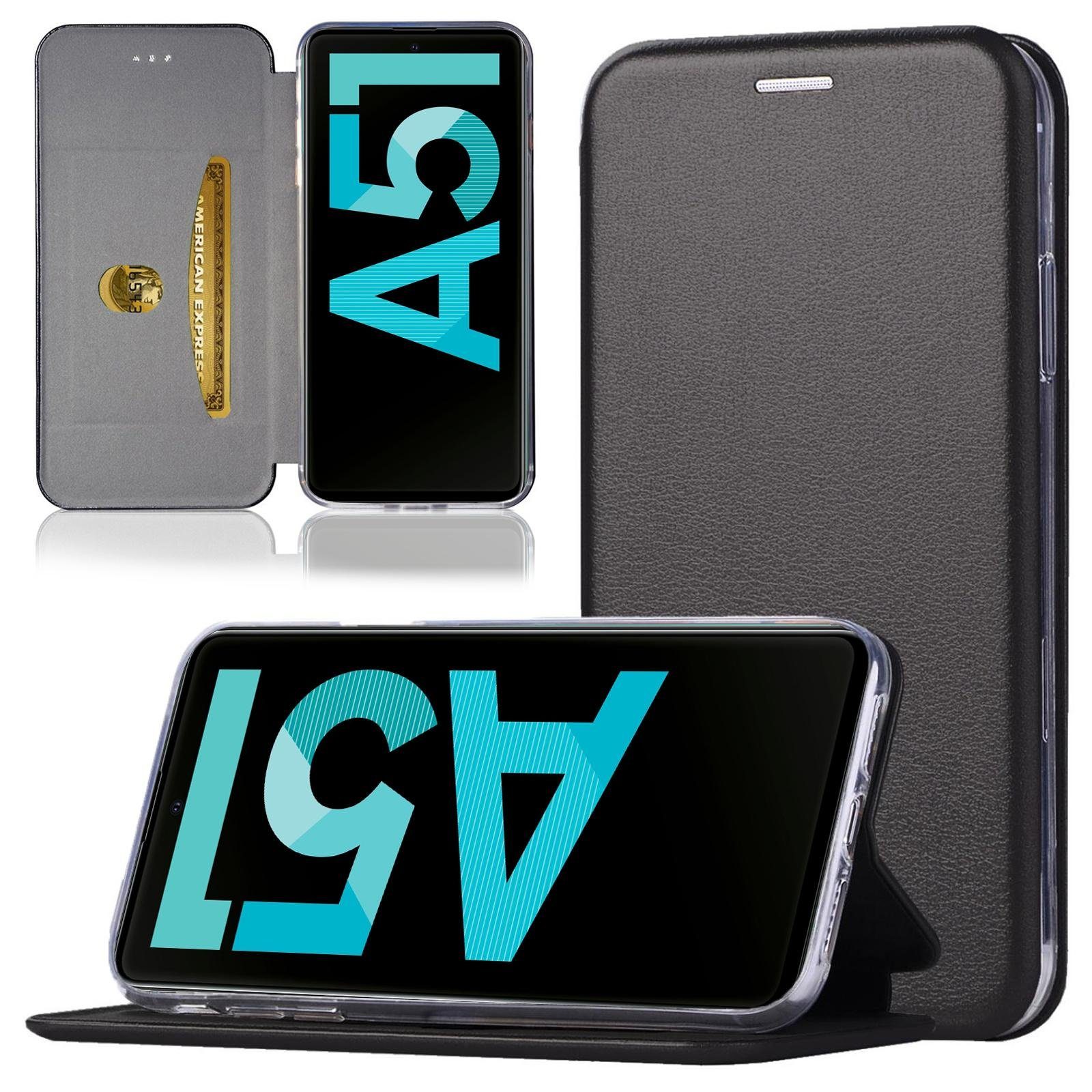 Numerva Handyhülle Handy Tasche Book Case für Samsung Galaxy A51, Klapphülle Flip Cover Hardcover Schutz Hülle Etui