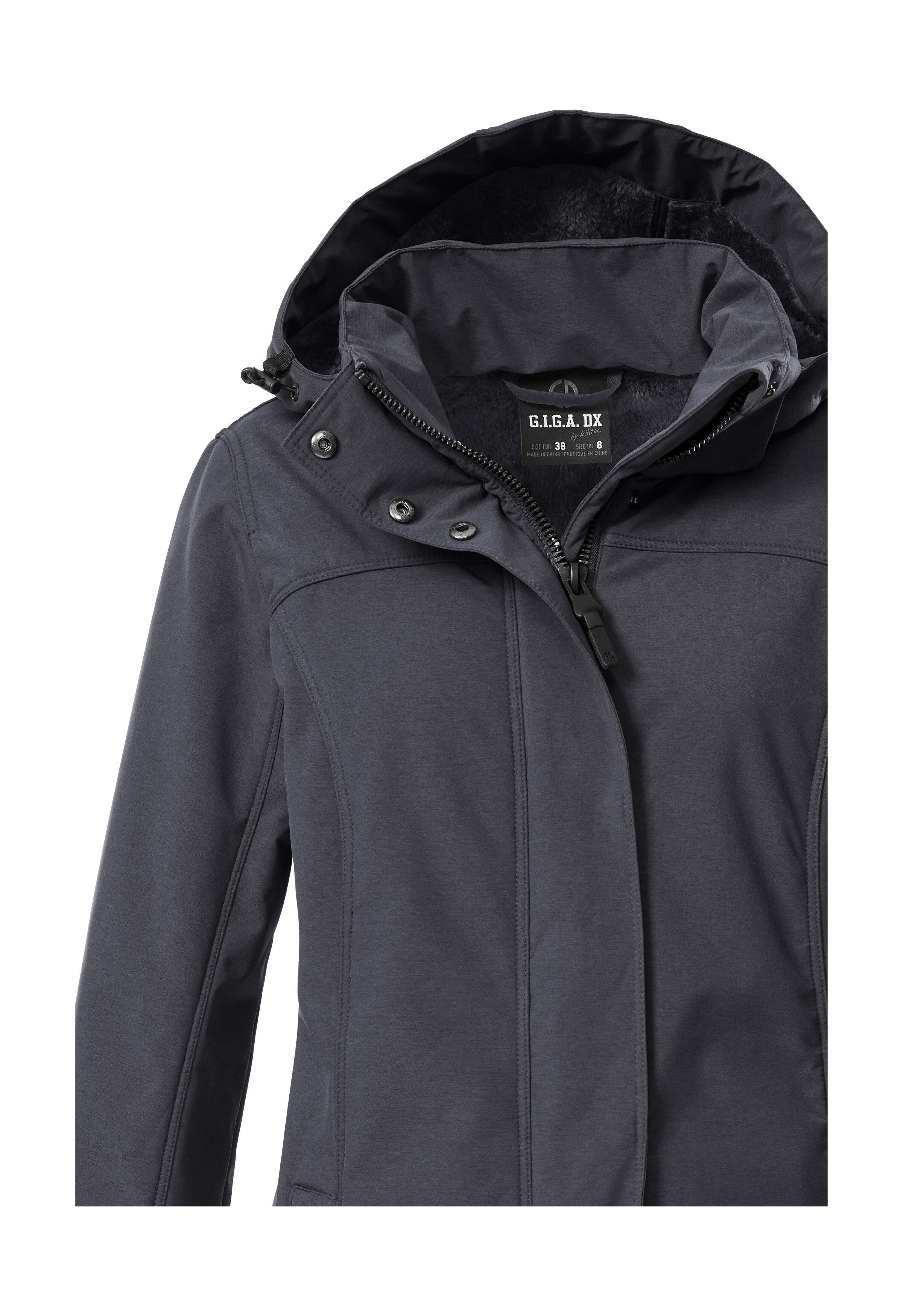 G.I.G.A. DX by killtec Softshellparka GW 36 WMN SFTSHLL PRK Softshellparka: wasserdicht, Teddyfell, 2-Wege-Reißverschluss – Bild 3 von 5