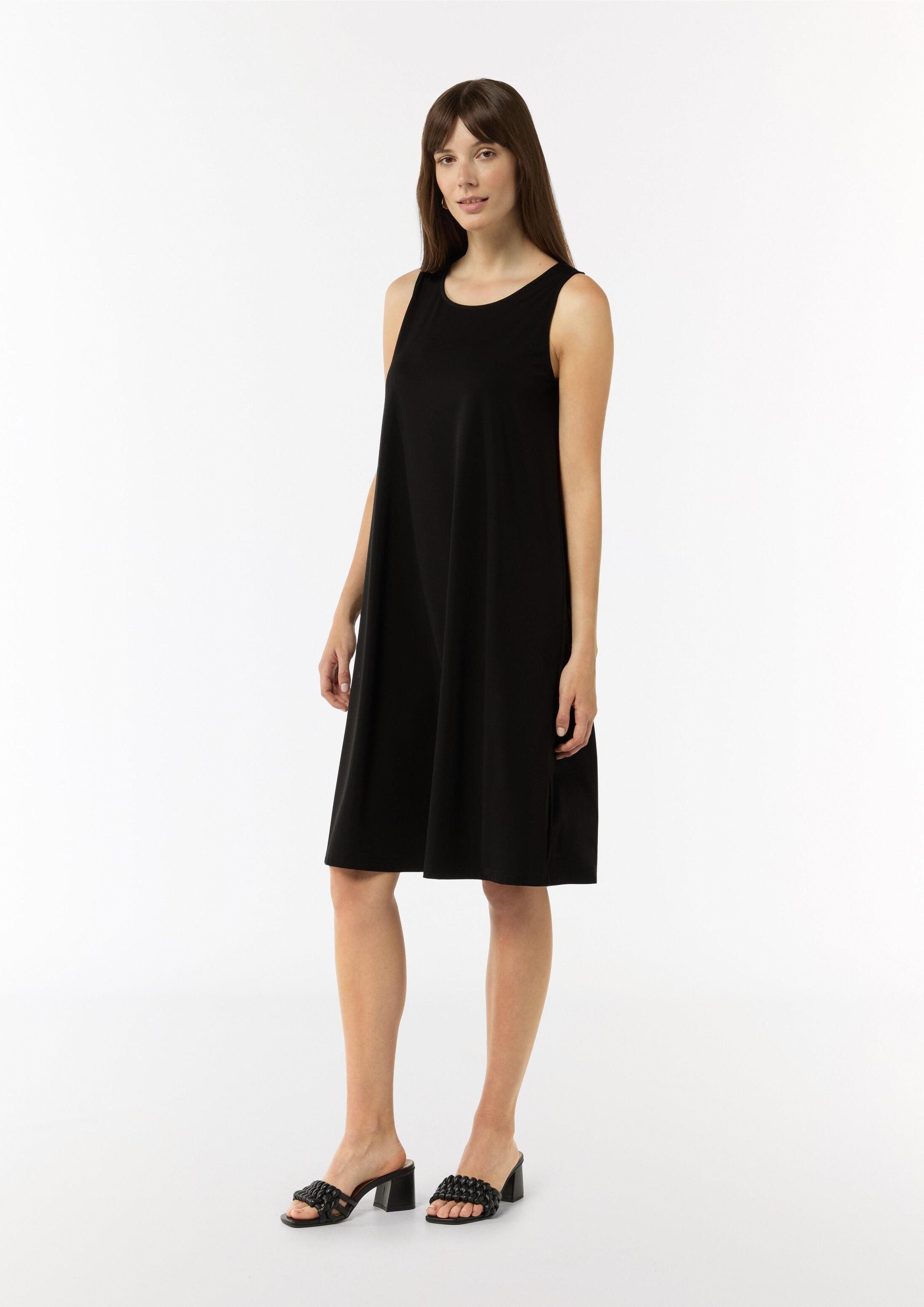 comma Minikleid Kleid Ärmelloses Jersey-Kleid in A-Linien-Form