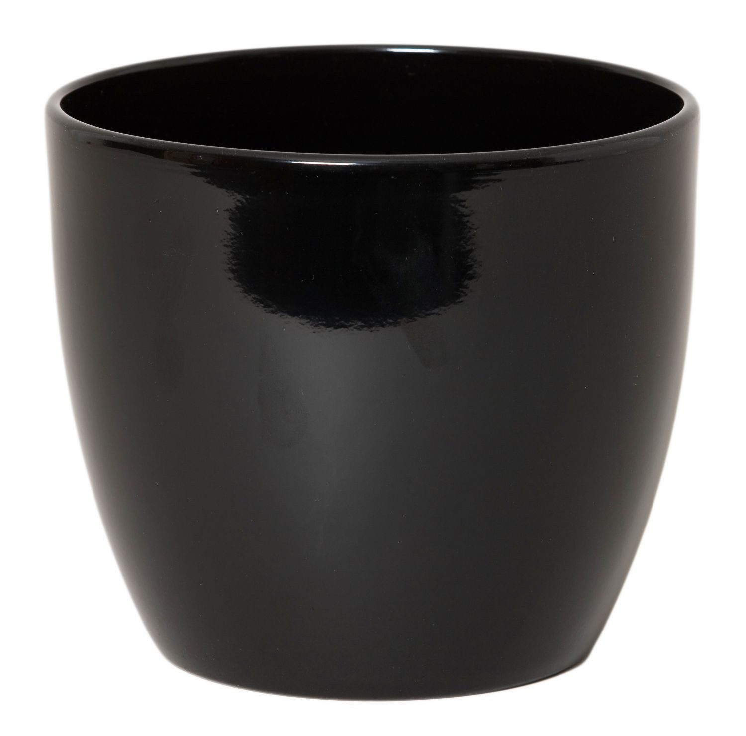 INNA-Glas Blumentopf Keramik Blumentopf, Ø28cm, 25cm, schwarz