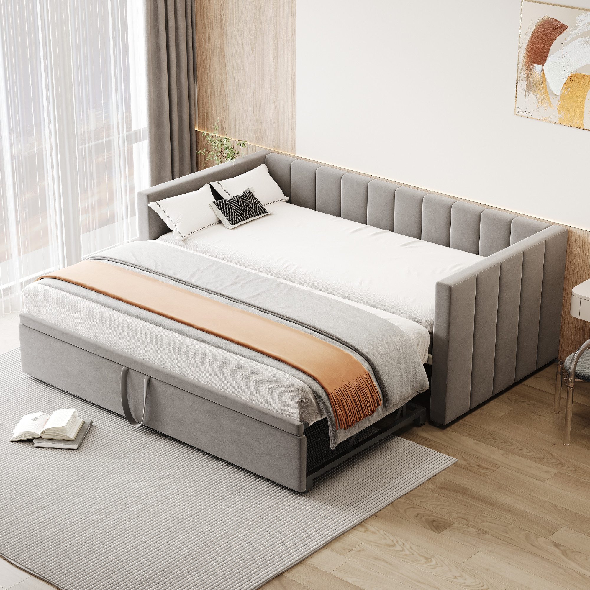 OKWISH Schlafsofa Polsterbett Kinderbett Bett Funktionsbett günstig online kaufen