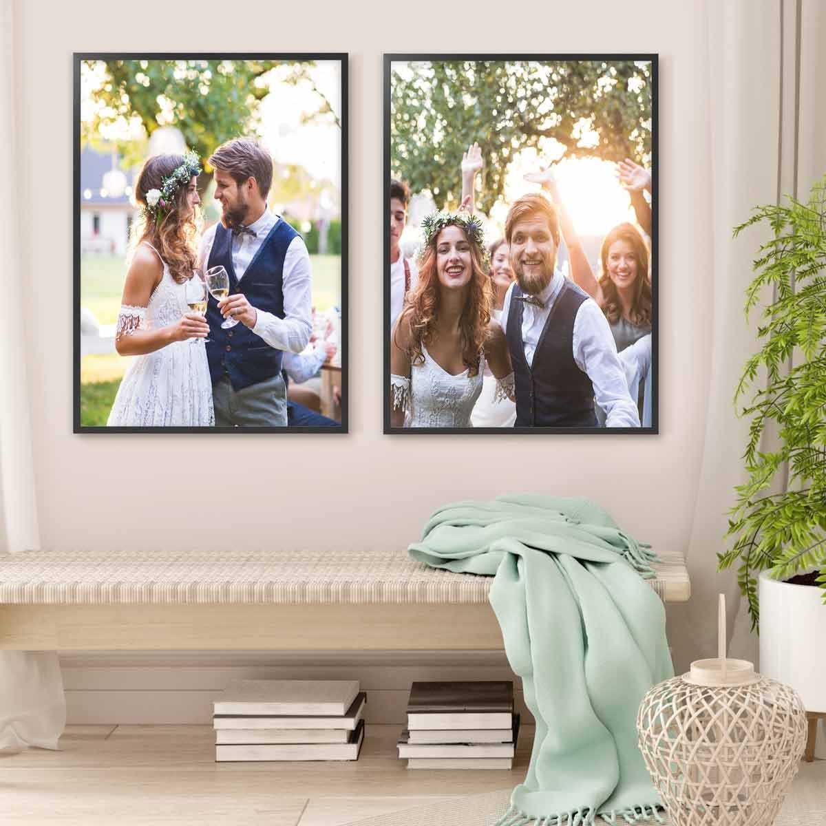 PHOTOLINI Bilderrahmen 2er Set Massivholz-Rahmen Modern günstig online kaufen