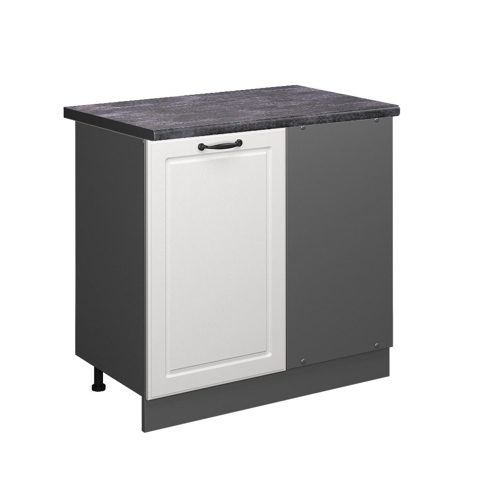 Vicco Eckunterschrank R-Line, Weiß Landhaus/Anthrazit, 86 günstig online kaufen