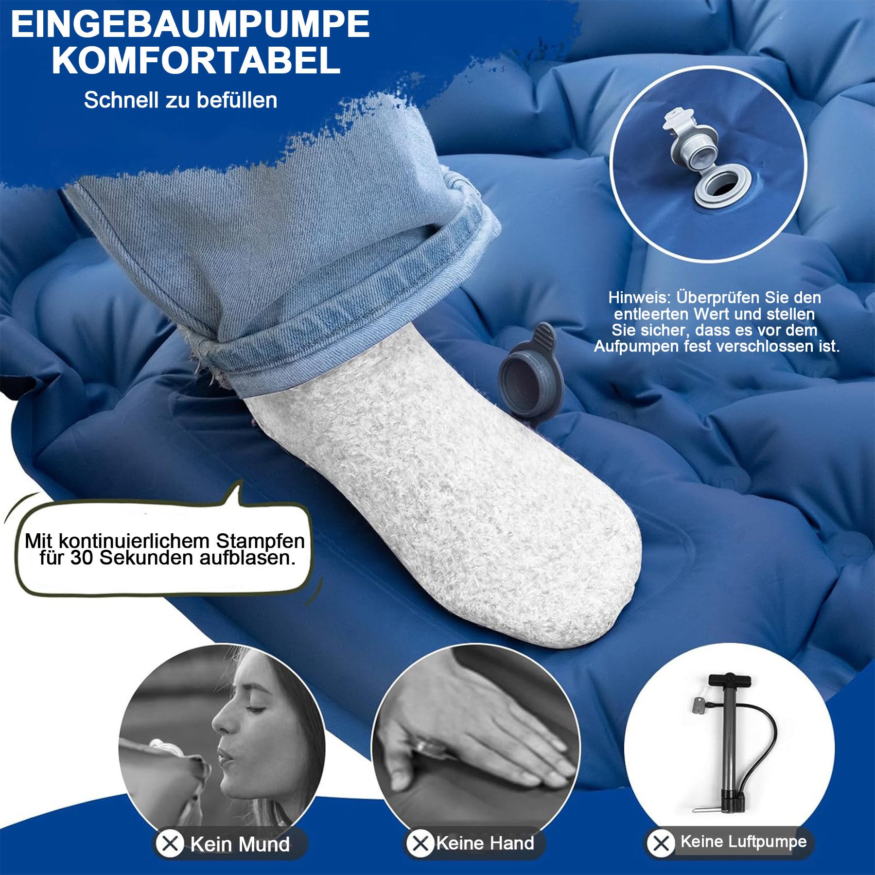 Mutig Isomatte Selbstaufblasend, 5CM Verdicktes Aufblasbare Matratze Kleine günstig online kaufen