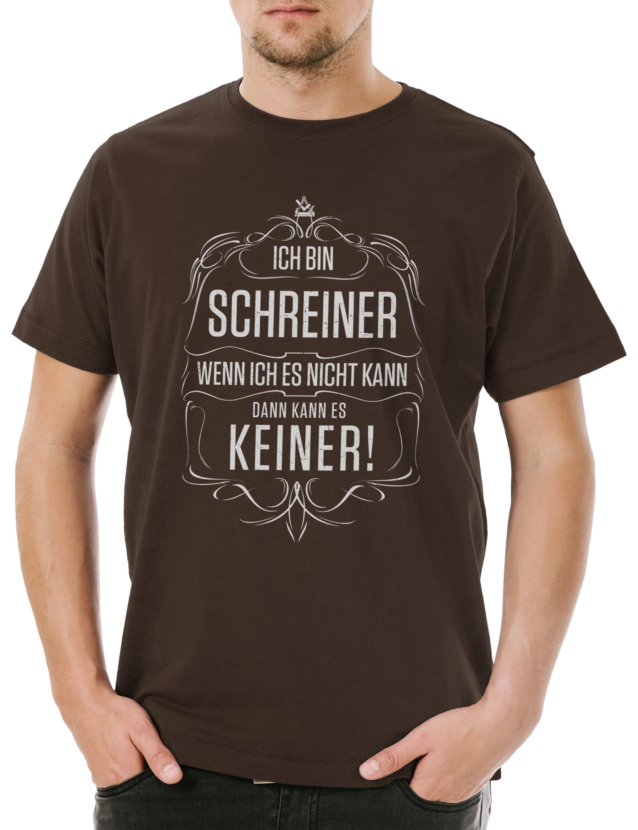 Urban Backwoods Print-Shirt Ich Bin Schreiner günstig online kaufen