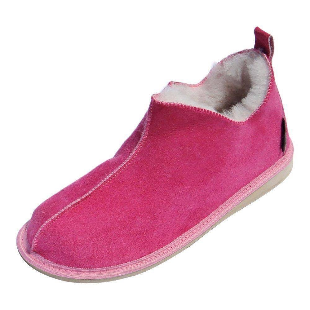 Hollert Hausschuh Cinderella Hüttenschuhe Fellschuhe Echtleder Merino
