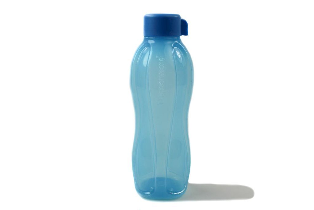 TUPPERWARE Trinkflasche Eco 1,0L blau DREHVERSCHLUSS Trinkflasche EcoEasy, Wasserflasche