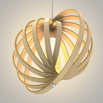 Tomons LED Pendelleuchte Holz im Mobilé-Stil, Hängeleuchte Rahmenelemente