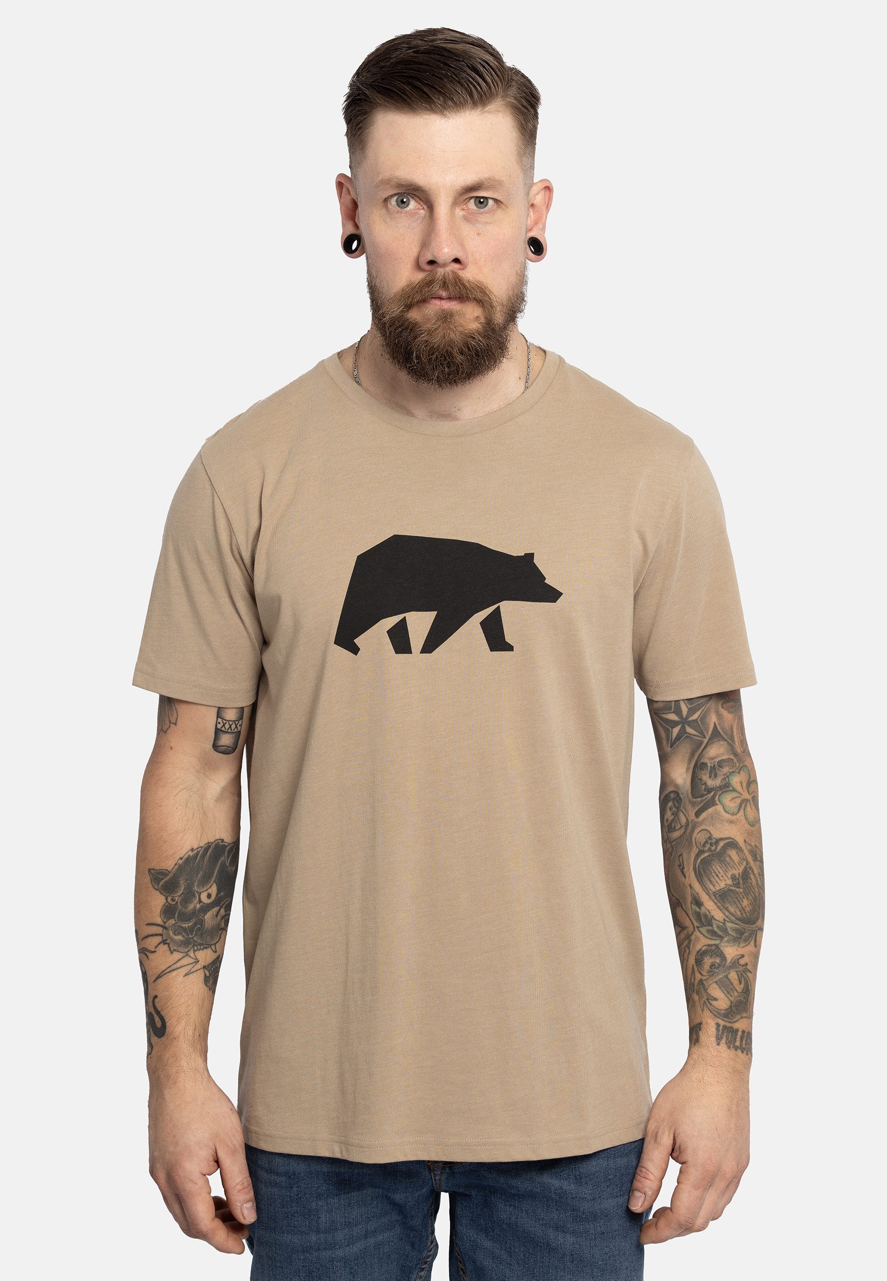 FORSBERG T-Shirt mit schwarzem Brustprint