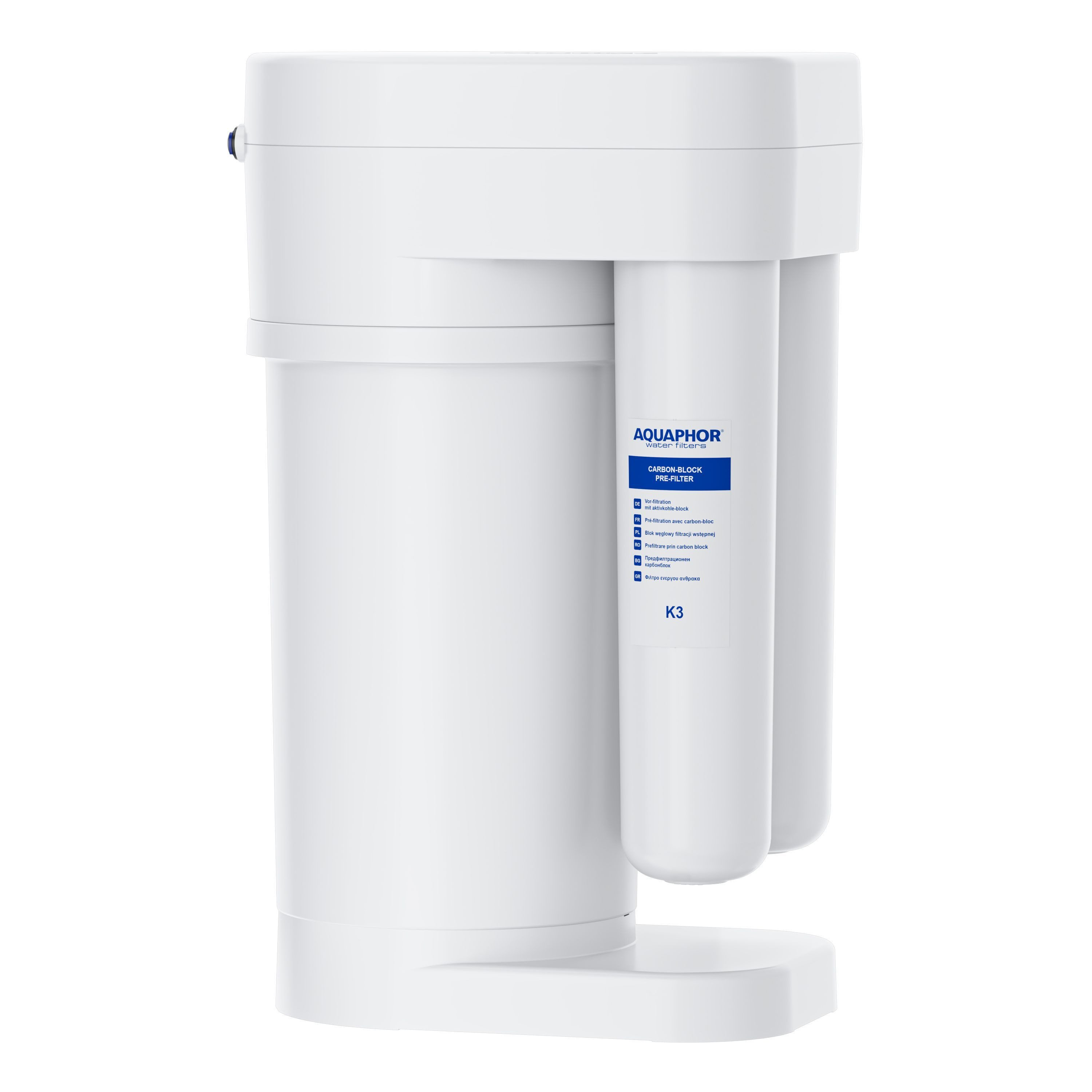 AQUAPHOR Untertisch-Trinkwassersystem /kompakte Umkehrosmose RO 70S für kalkfreies und weiches Wasser, Bar-Anschluss-Anschluss, für Umkehrosmose, Set, Vorfilter K3/ Membranfilter RO 50S, inkl. Wasserhahn, BPA frei. Entfernt Kalk, Schwermetalle, Medikamente