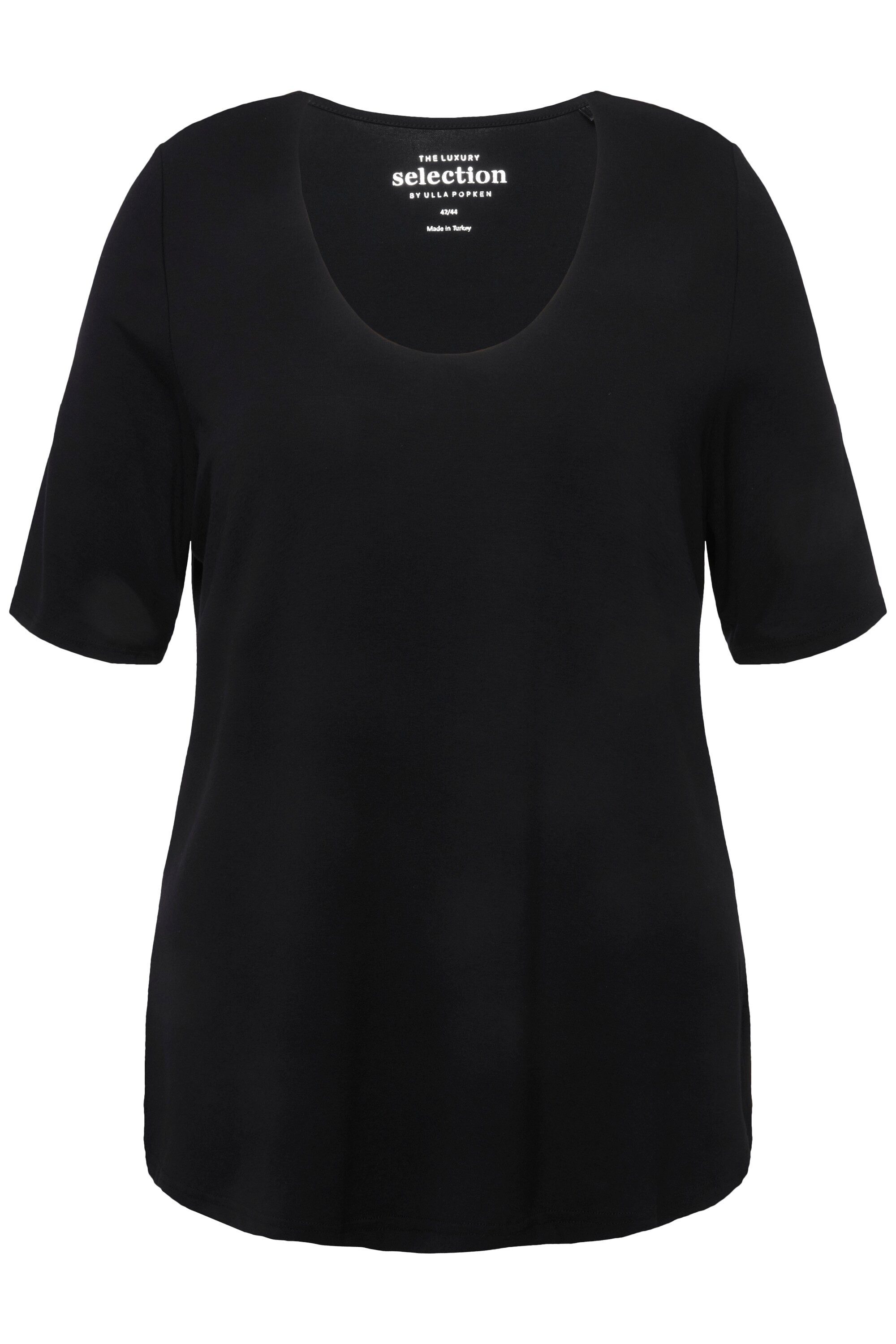 Ulla Popken T-Shirt Shirt 1/2 Arm Doublelayer günstig online kaufen