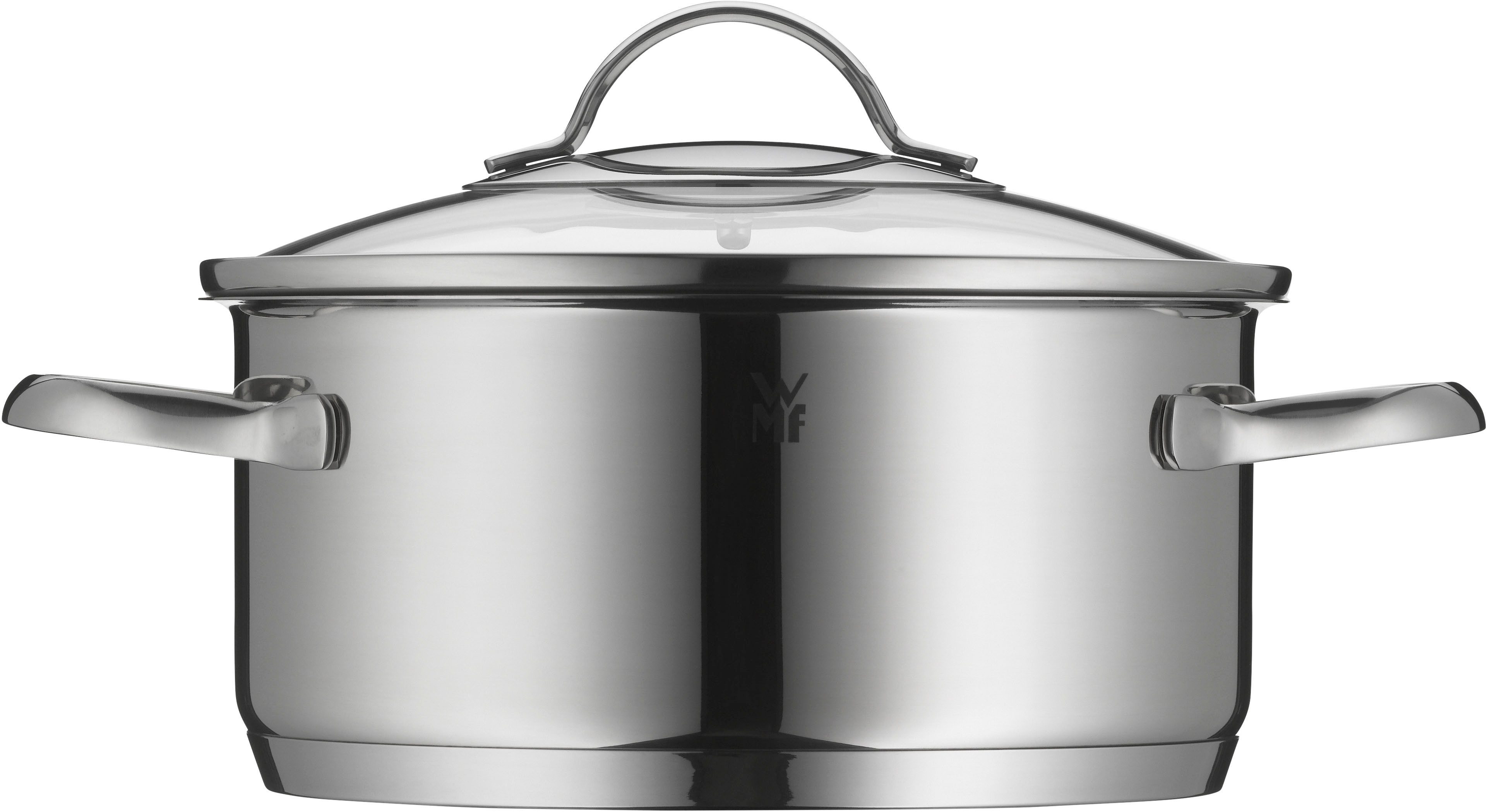 WMF Bratentopf Provence Plus, Cromargan® Edelstahl Rostfrei 18/10 (2-tlg), breiter Schüttrand, elegant, langlebig, spülmaschinengeeignet