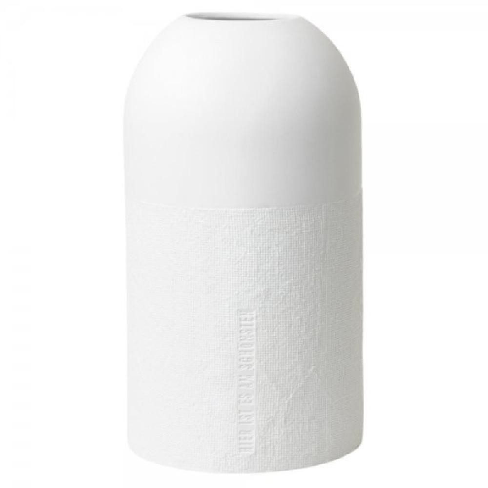 Räder Dekovase Design Vase Formsprache Hier ist es am schönsten Weiß (36cm)