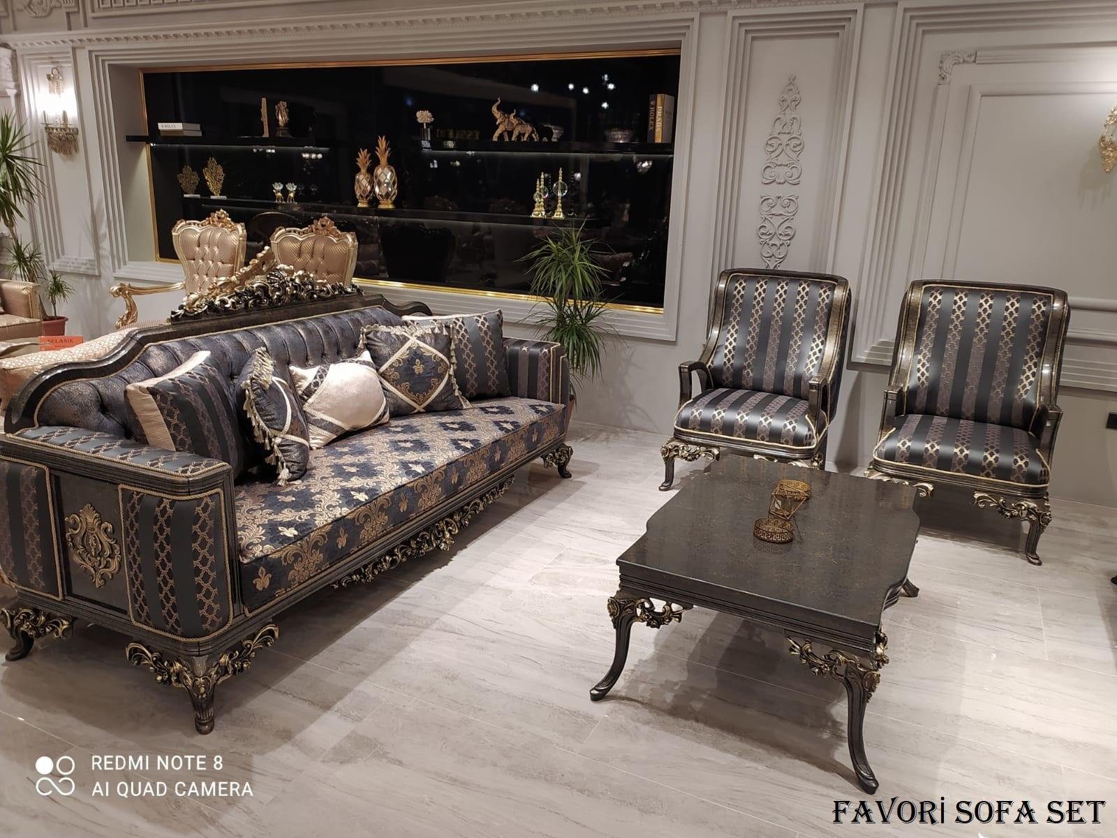 Sofa, Set luxus JVmoebel Sitzer Möbel braune 3+1 Klassische Sofagarnitur