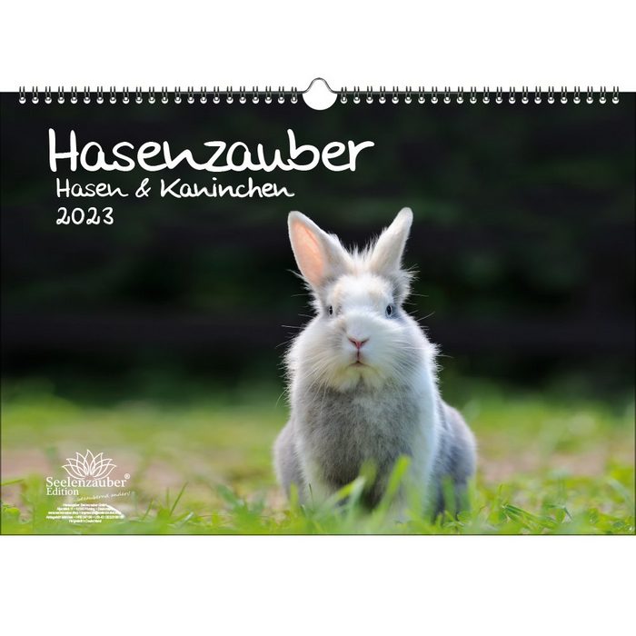 Seelenzauber Wandkalender Hasenzauber Hasen und Kaninchen DIN A3 Kalender für 2023 - Seelenzaube