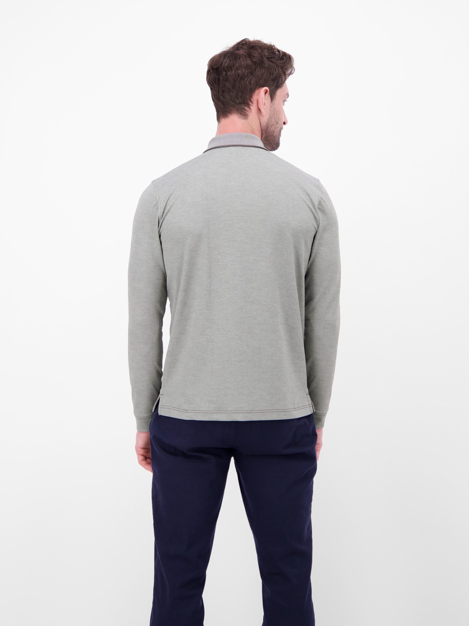 LERROS Langarm-Poloshirt mit Brusttasche und Logo-Badge günstig online kaufen