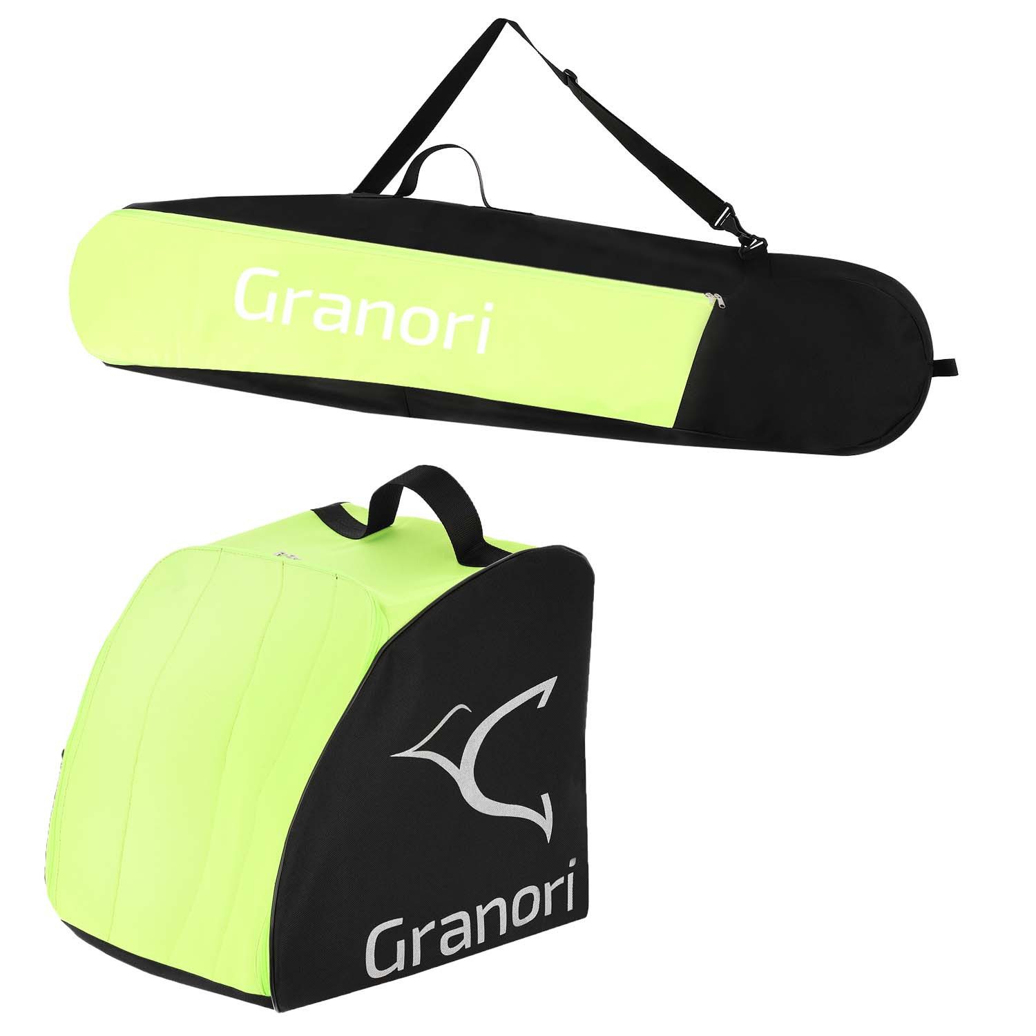 Granori Skitasche Set aus Snowboardtasche + Skischuhtasche für Skischuhe & Snowboard