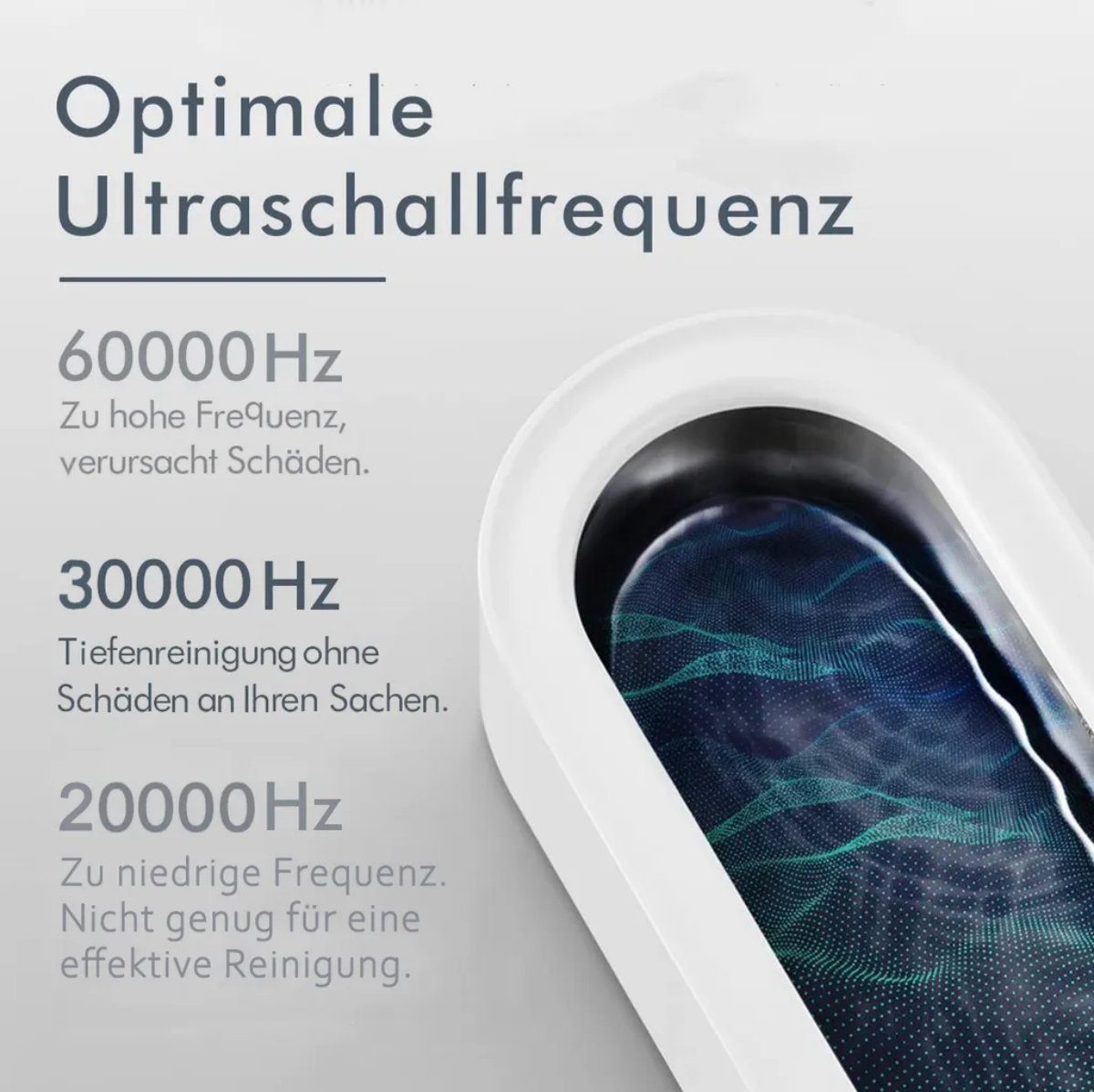 Welikera Ultraschallreiniger Ultraschallreiniger,250ml Ultrasonic Cleaner,30000Hz