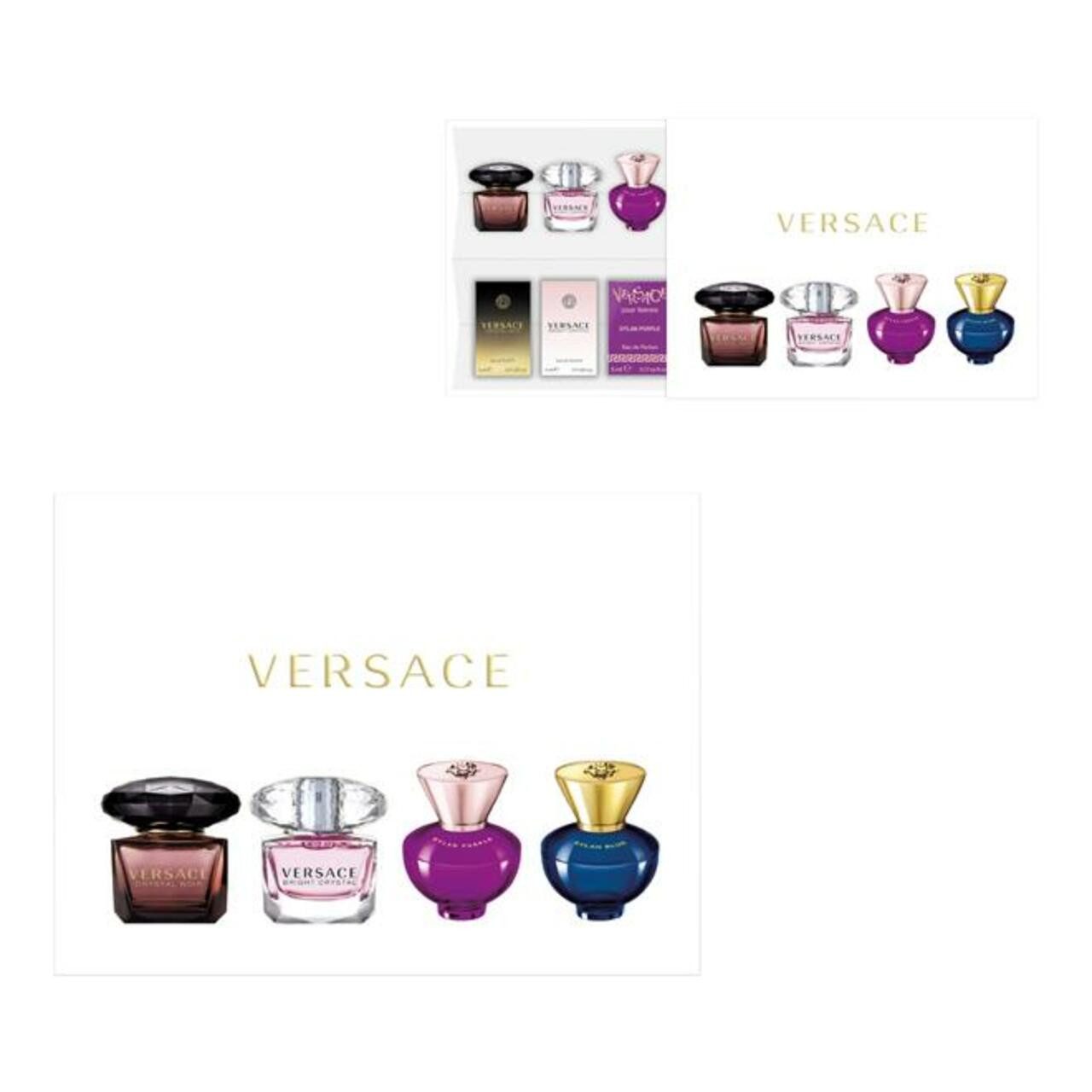 Versace Duft-Set Miniaturen Set = 4 x 5 ml EdT Nat Spray / EdP Nat. Spray